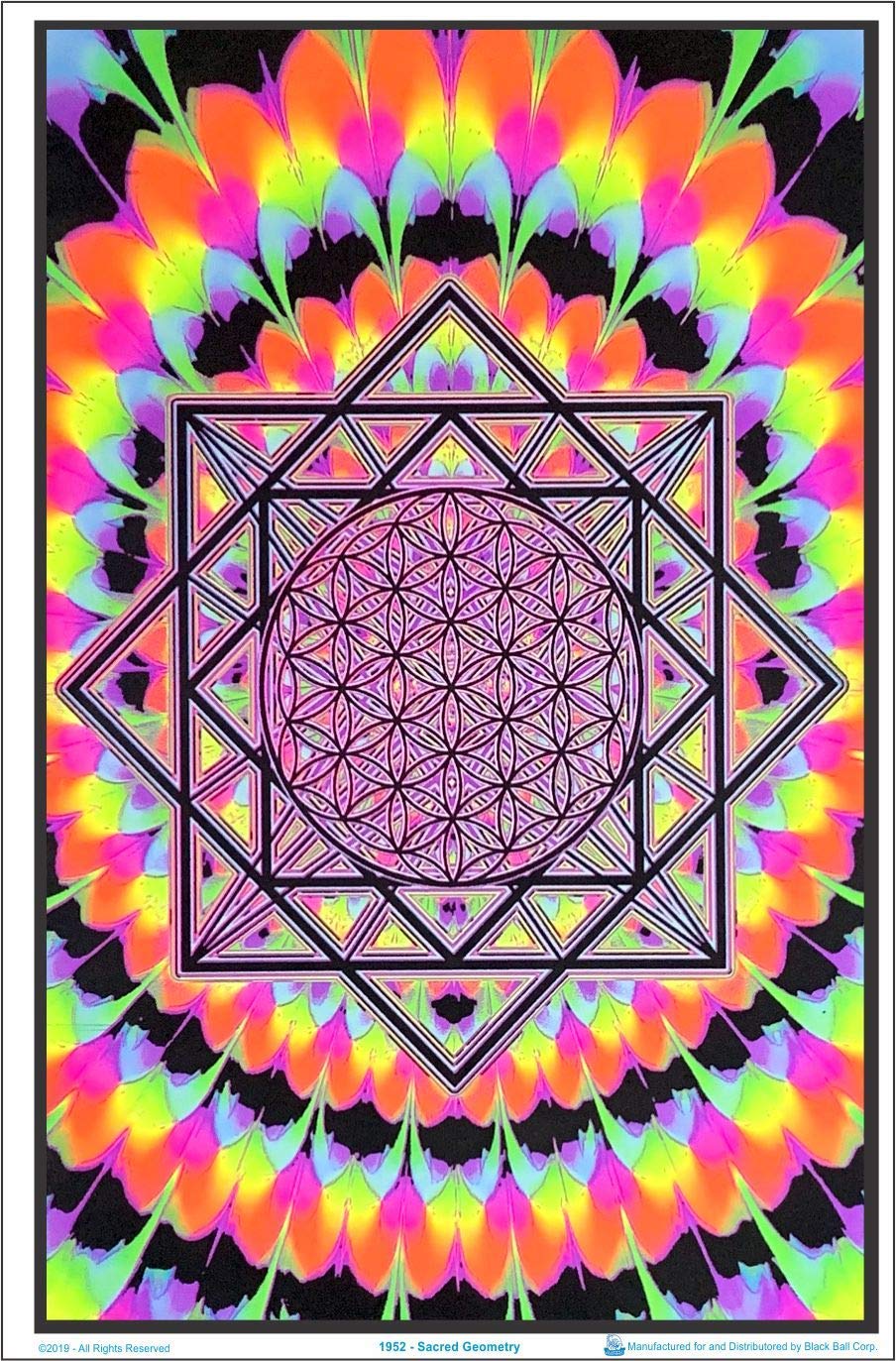 Sacred Geometry - Laminated Blacklight Poster - 23.5'' X 35.5''
