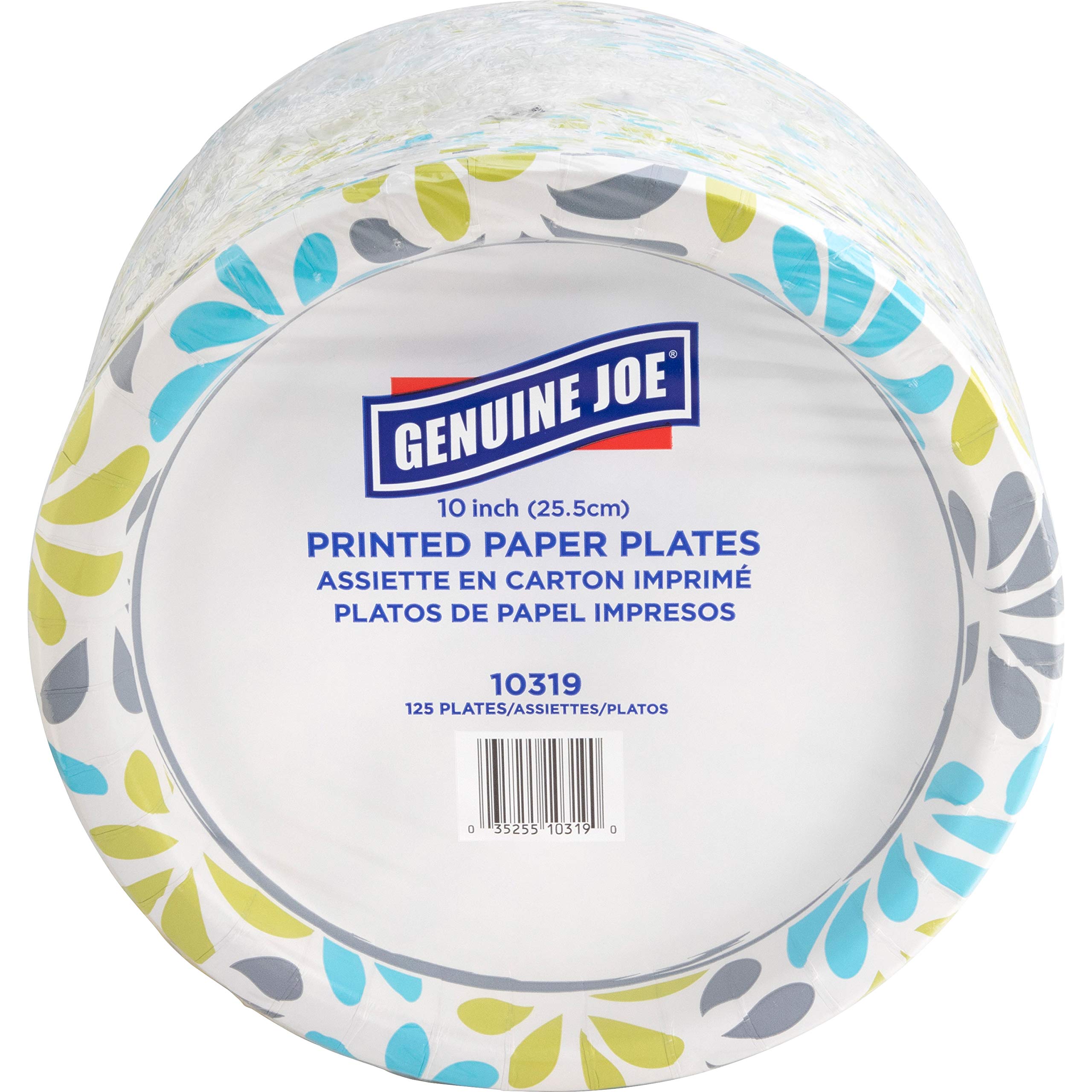 Genuine Joe Paper Plates, 10'' (10319), 125 Plates