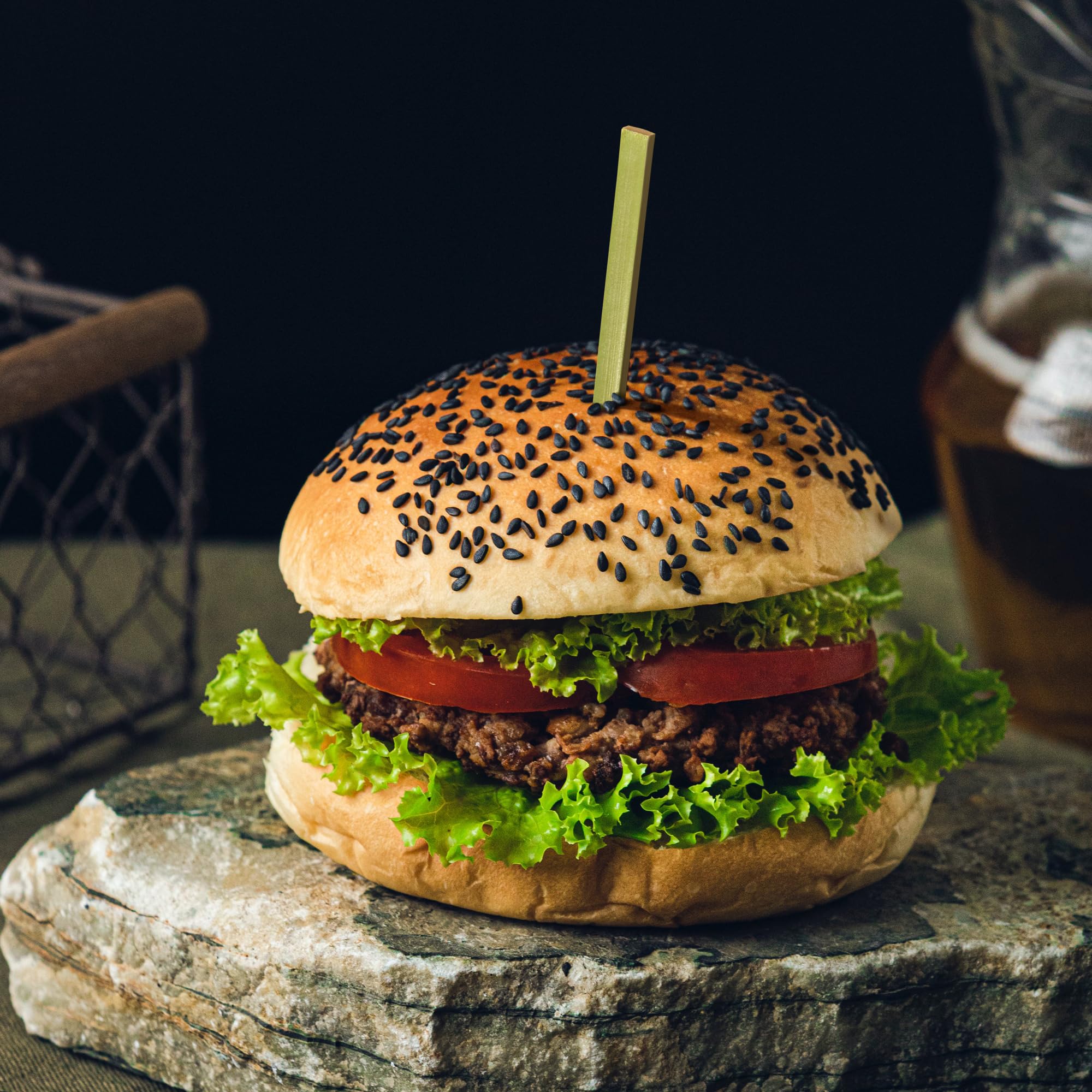 BambooMN Brand - Premium Flat Style Bamboo Wood BBQ Kebab Meat and Fruit Food Skewers  5.9'' - 1 000 pcs