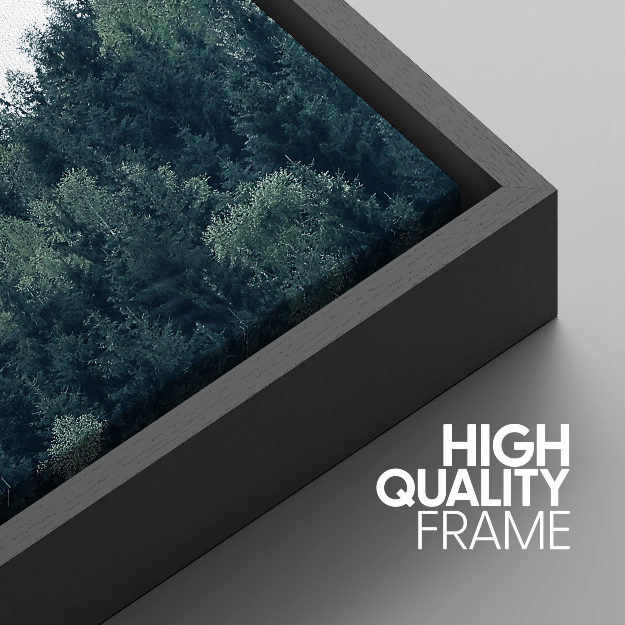 Signwin 3 Piece Framed Canvas Wall Art Misty Forest Nature Wilderness Photography Abstract Contemporary Landscape Canvas Prints