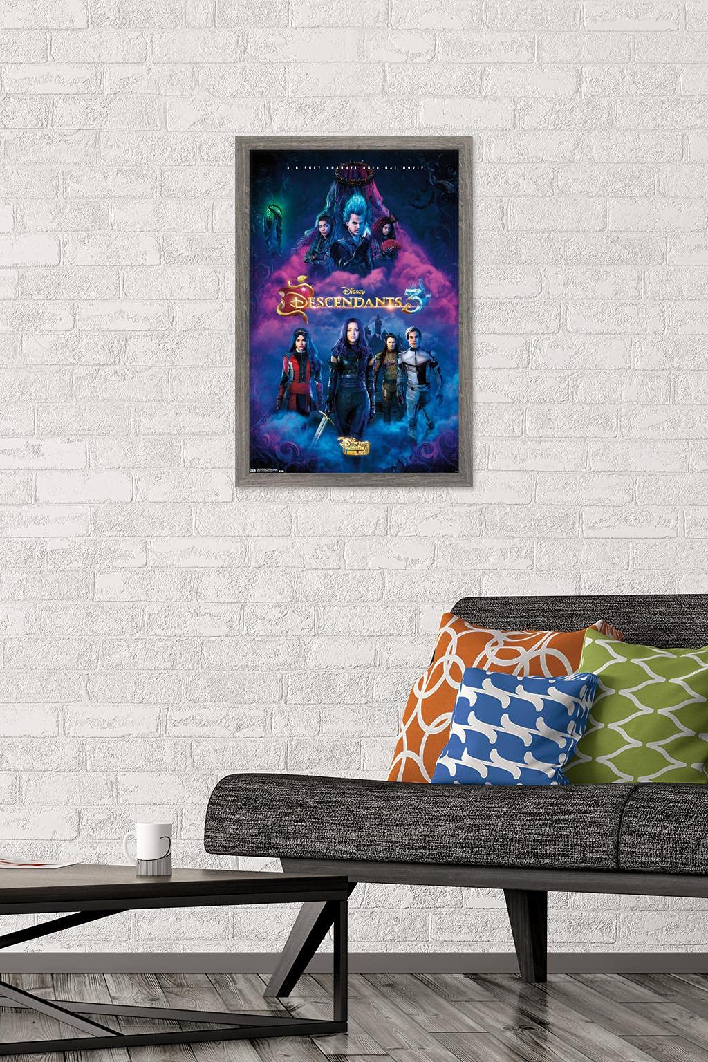 Trends International Disney Descendants 3 - One Sheet Wall Poster, 14.725'' X 22.375'', Barnwood Framed Version