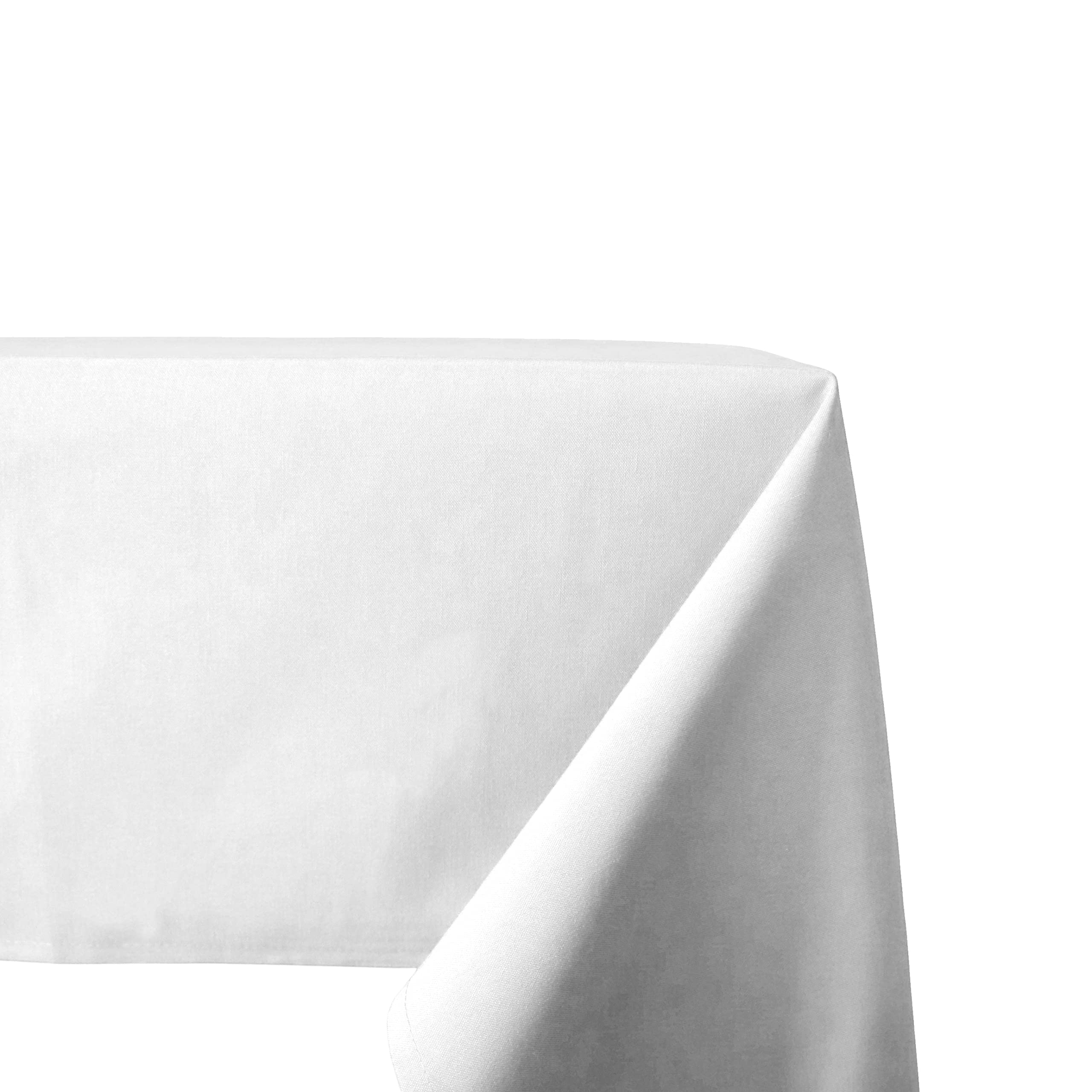 Weavric Pack Of 2 Square Tablecloth, 62 X 62 Inches Washable Reusable White Tablecloth With Hemmed Edge For Card Table, Kitchen,
