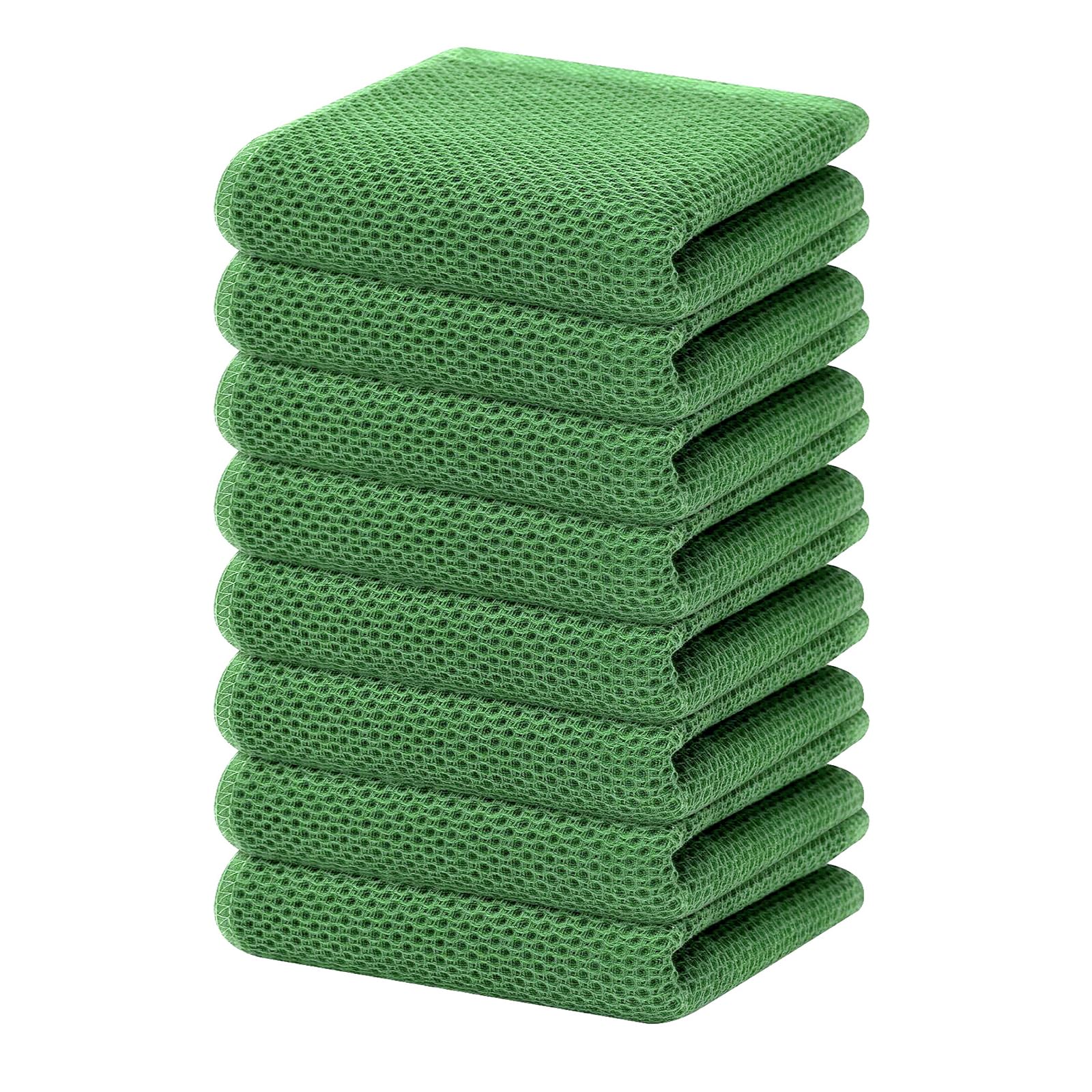 Homaxy 100% Cotton Waffle Weave Kitchen Dish Towels, Ultra Soft Absorbent Quick Drying Cleaning Towel, 13 x 28 Inches, 8-Pack, G