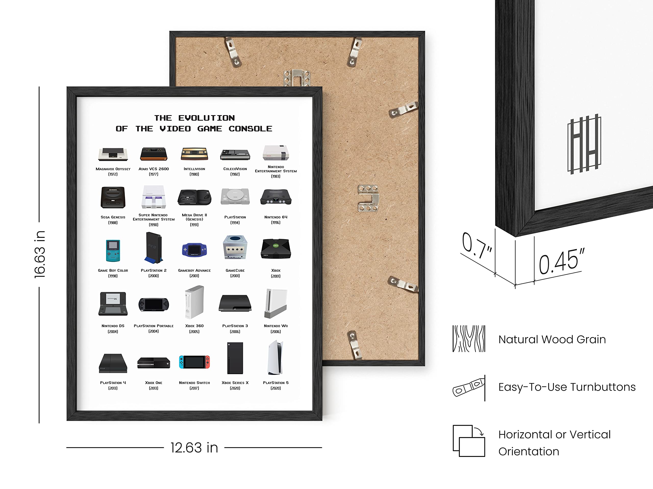 Haus And Hues Video Game Framed Art, Video Game Room Decor, Video Game Framed Posters For Boys Room, Gaming Room Decor For Boys