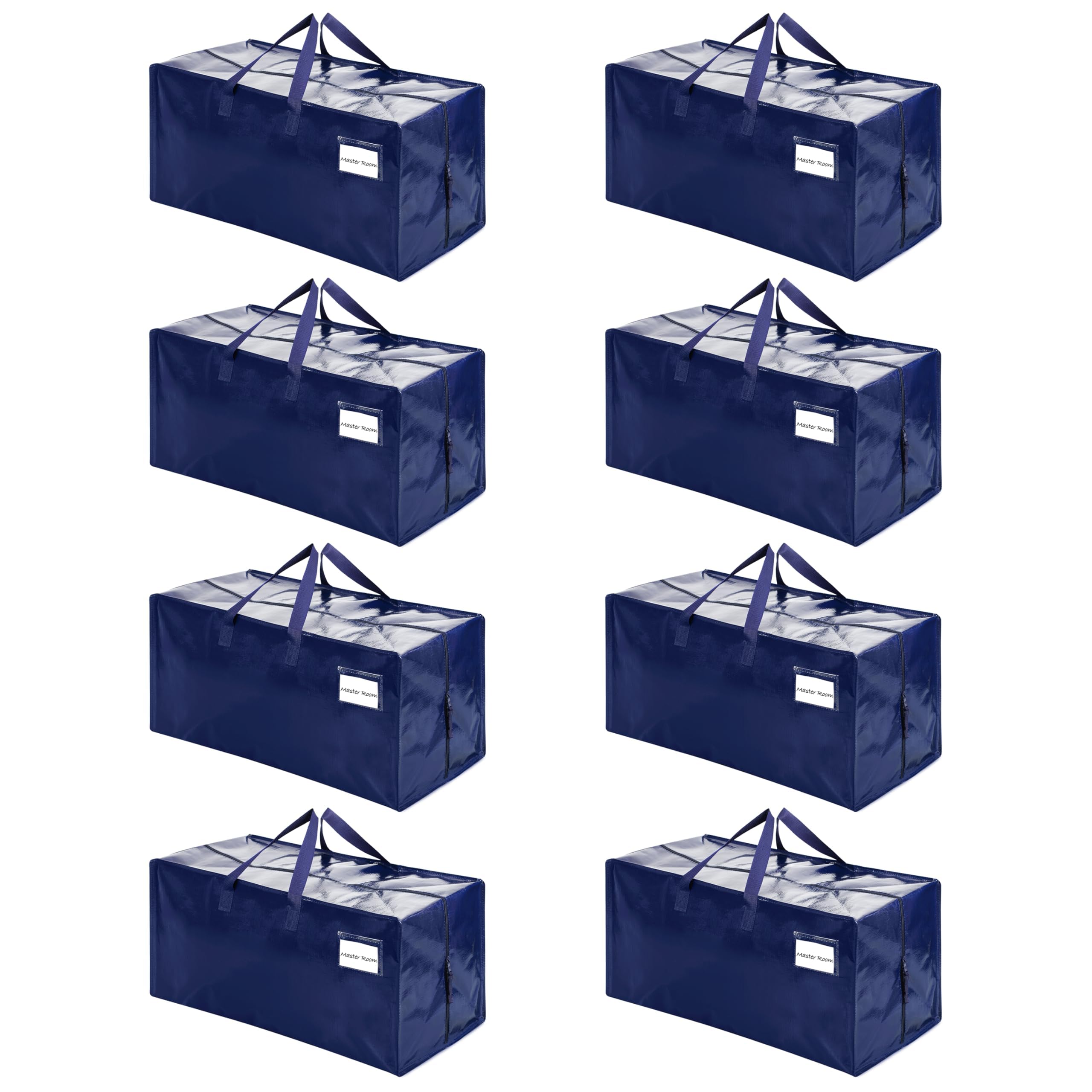 VENO 8 Pack Moving Bags w/Backpack Straps, Heavy Duty, Moving Boxes Alternative, Packing Supplies, Large Storage Totes for Dorm 