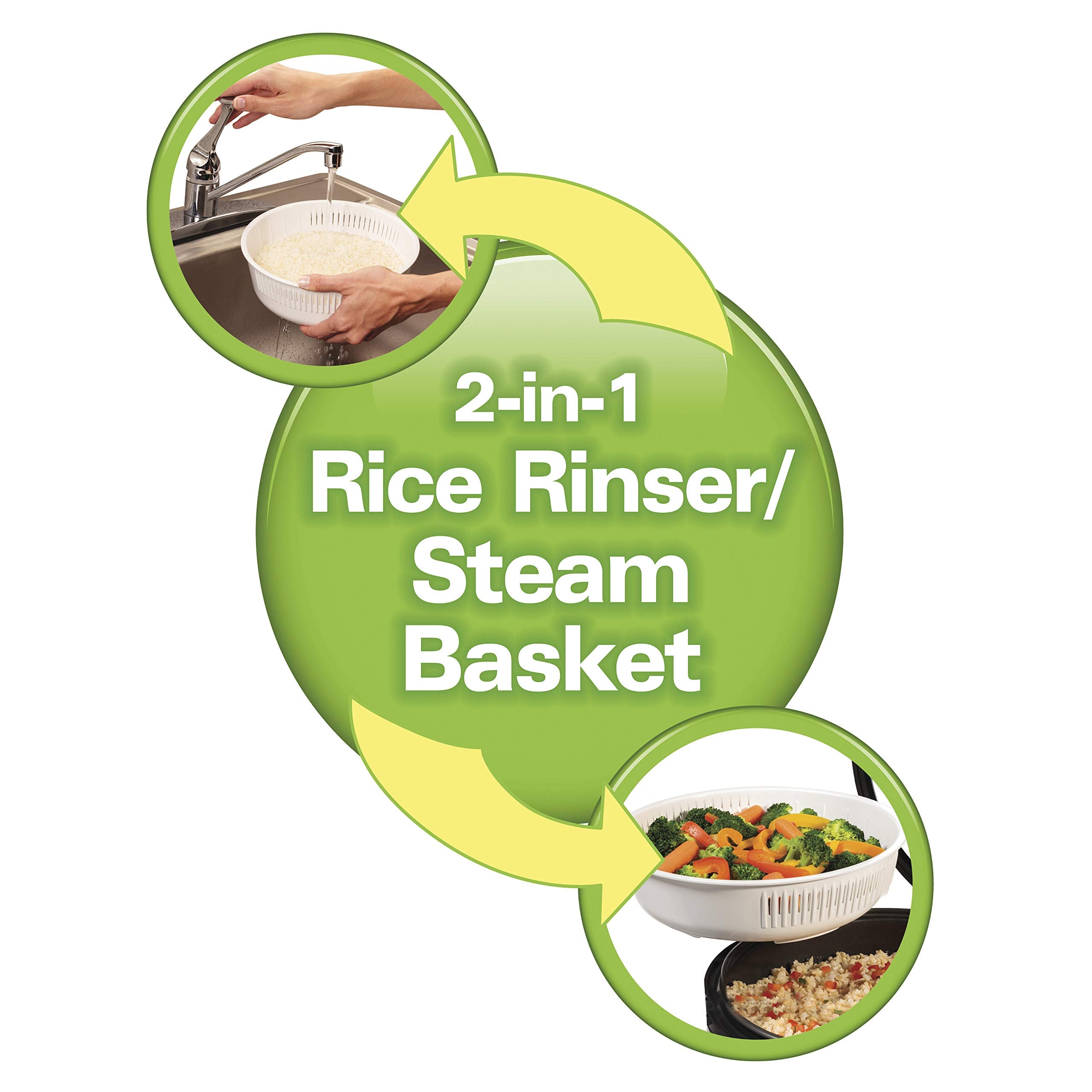 Hamilton Beach Digital Rice Cooker & Food Steamer, 14 Cups Cooked, Stainless Steel, Model 37548