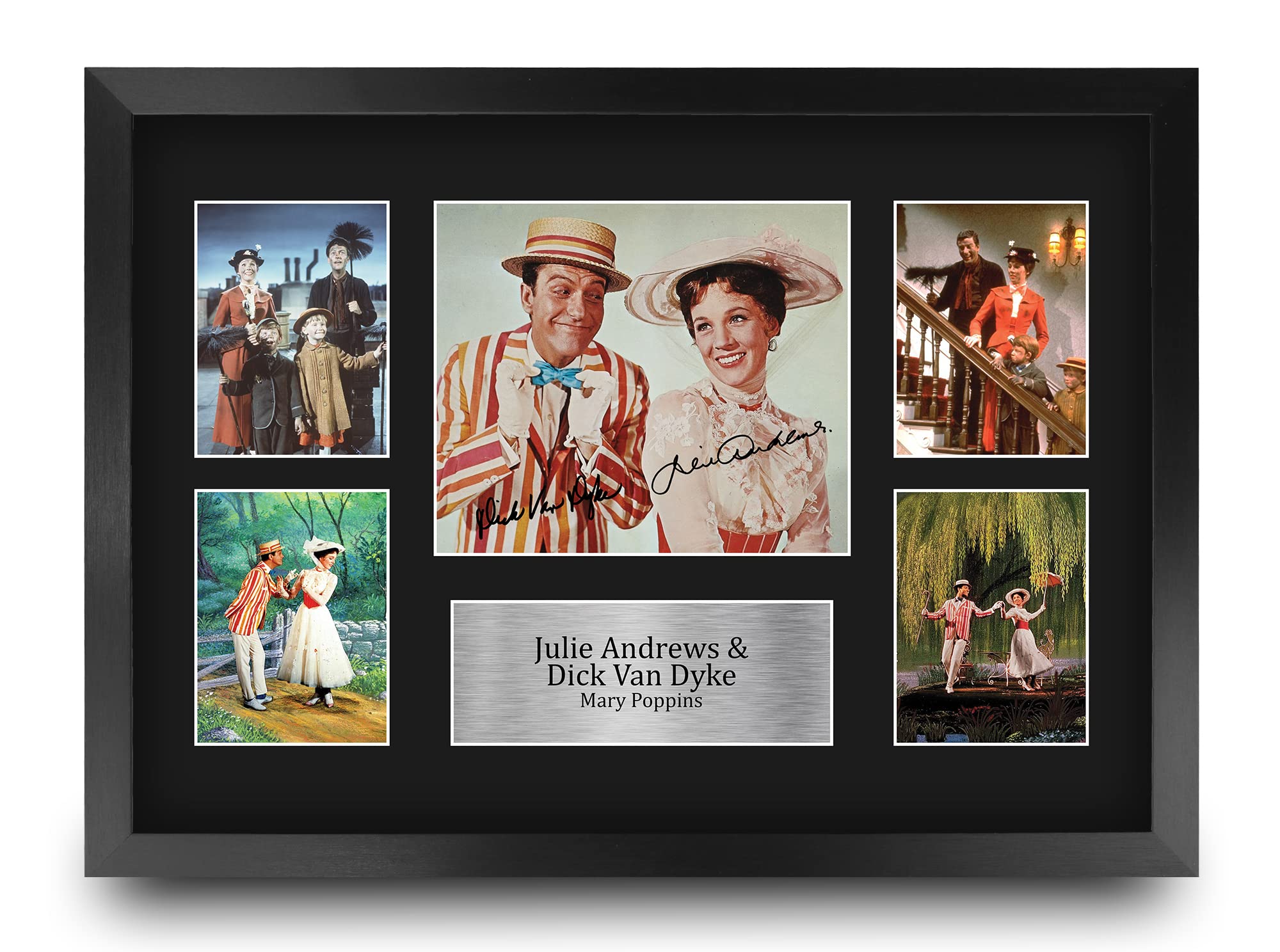 Hwc Trading Julie Andrews & Dick Van Dyke Mary Poppins Bert 16 X 12 Inch (A3) Printed Gifts Signed Autograph Picture For Movie M