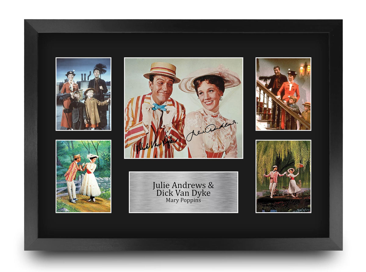 Hwc Trading Julie Andrews & Dick Van Dyke Mary Poppins Bert 16 X 12 Inch (A3) Printed Gifts Signed Autograph Picture For Movie M