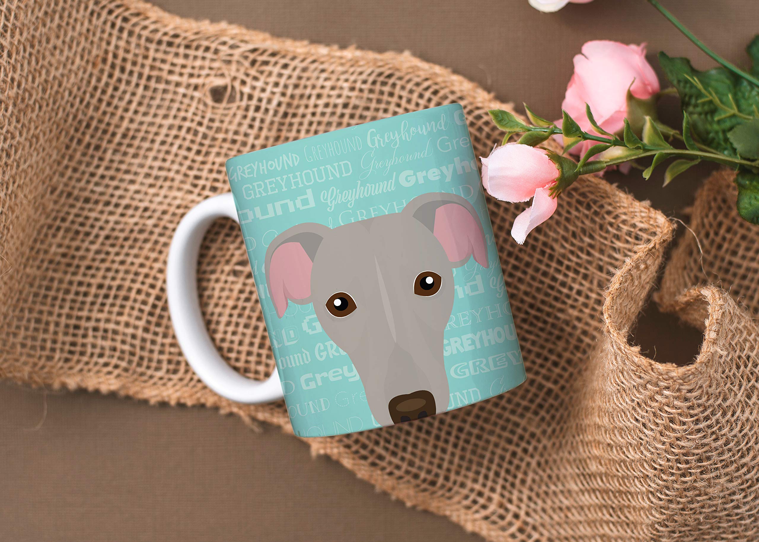 Adorable Dog Breed Design 11Oz Ceramic Coffee Mug (Greyhound)