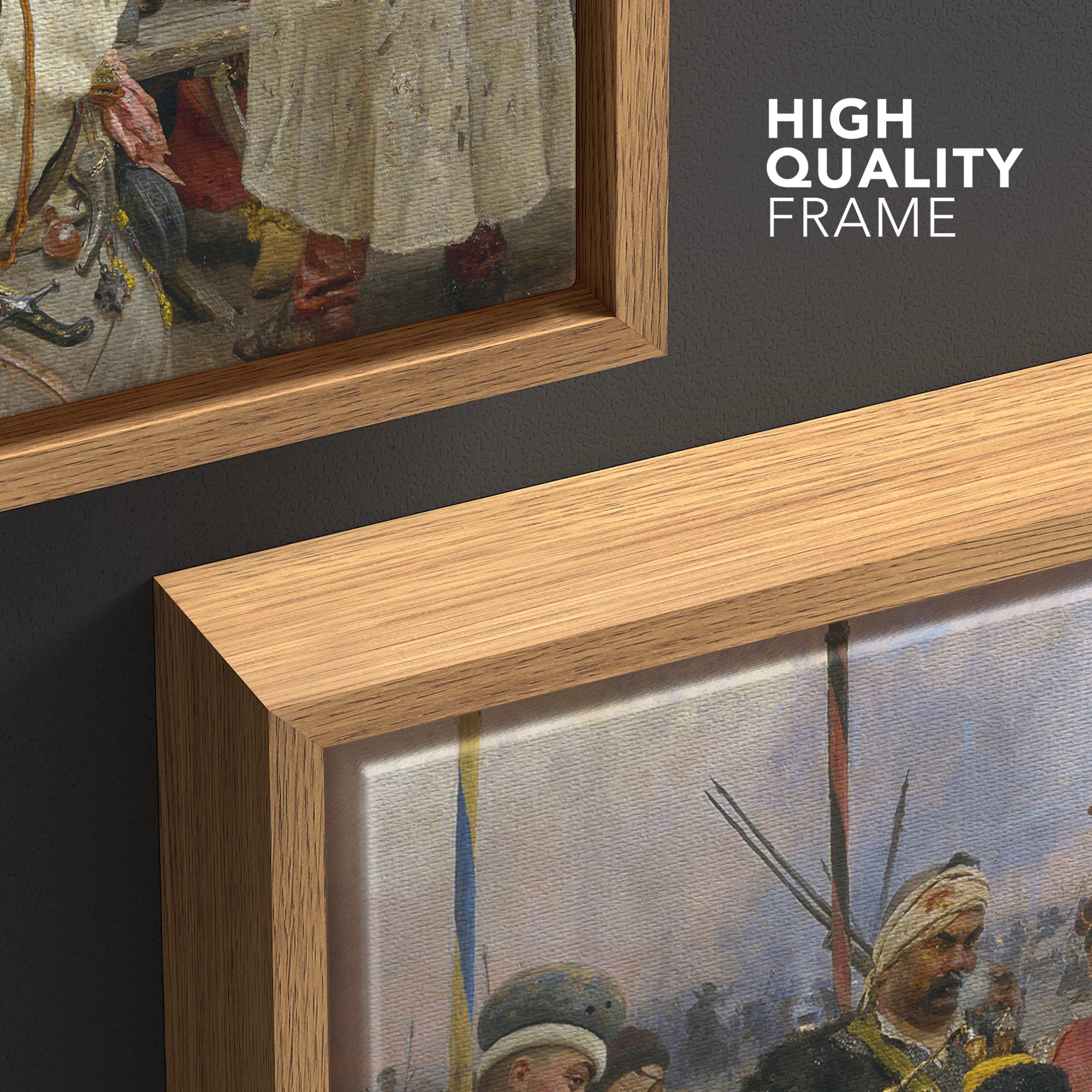 Wall26 - Reply Of The Zaporozhian Cossacks To Sultan Mehmed Iv Of The Ottoman Turkey Empire By Ilya Repin - Framed Canvas Print