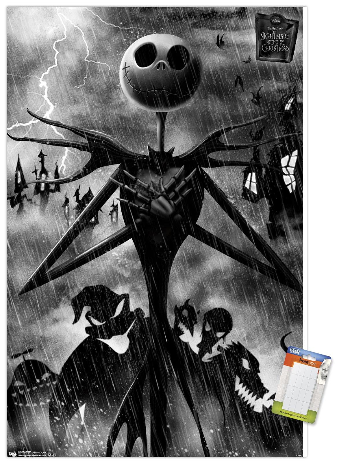Trends International Disney Tim Burton'S The Nightmare Before Christmas-Shadows Wall, 14.725'' X 22.375'', Premium Poster & Moun