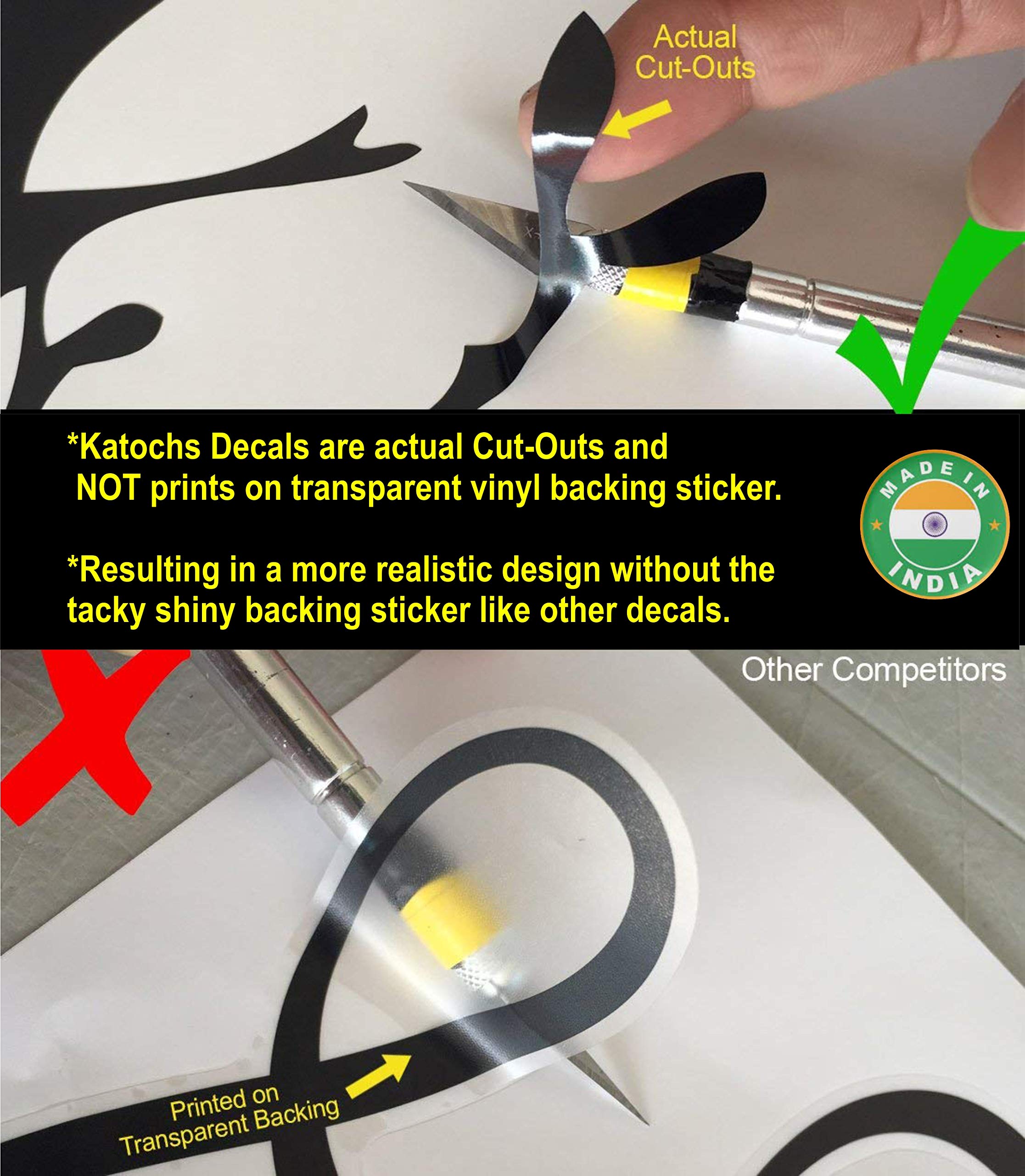 decalbazaar Vinyl Big Lord Ganesh Wall Door Glass Car Sticker Height 6 Inches (Set of 6 Pcs) Item Dimensions 10.5 x 19 Inches Gl