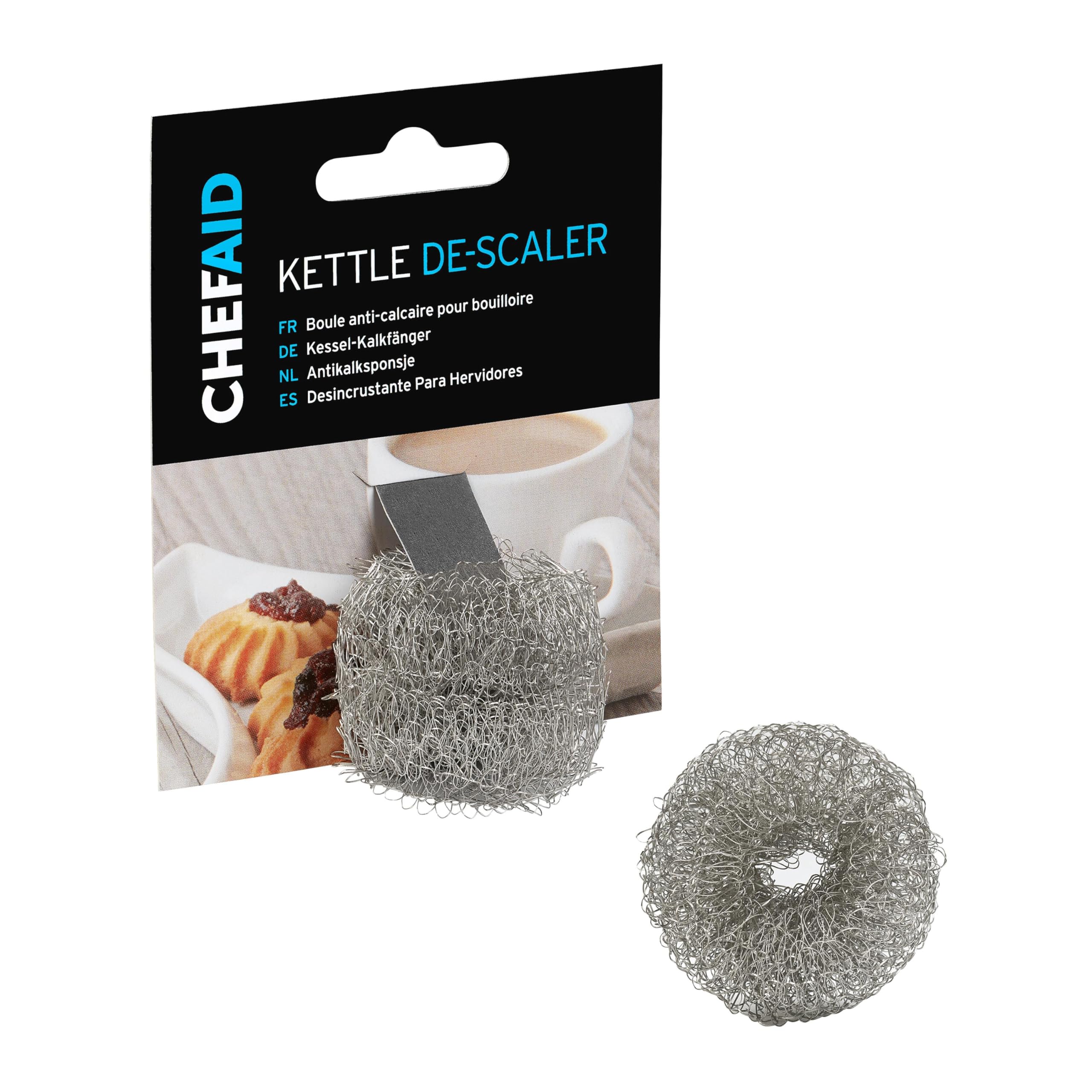 Chef Aid Stainless Steel Doughnut Kettle Descaler, Silver