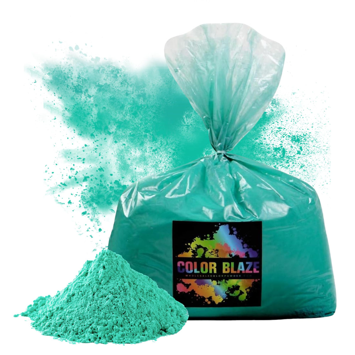 Color Blaze Holi Colored Powder - 5 Lbs Of Teal Powdered Color - For F ...