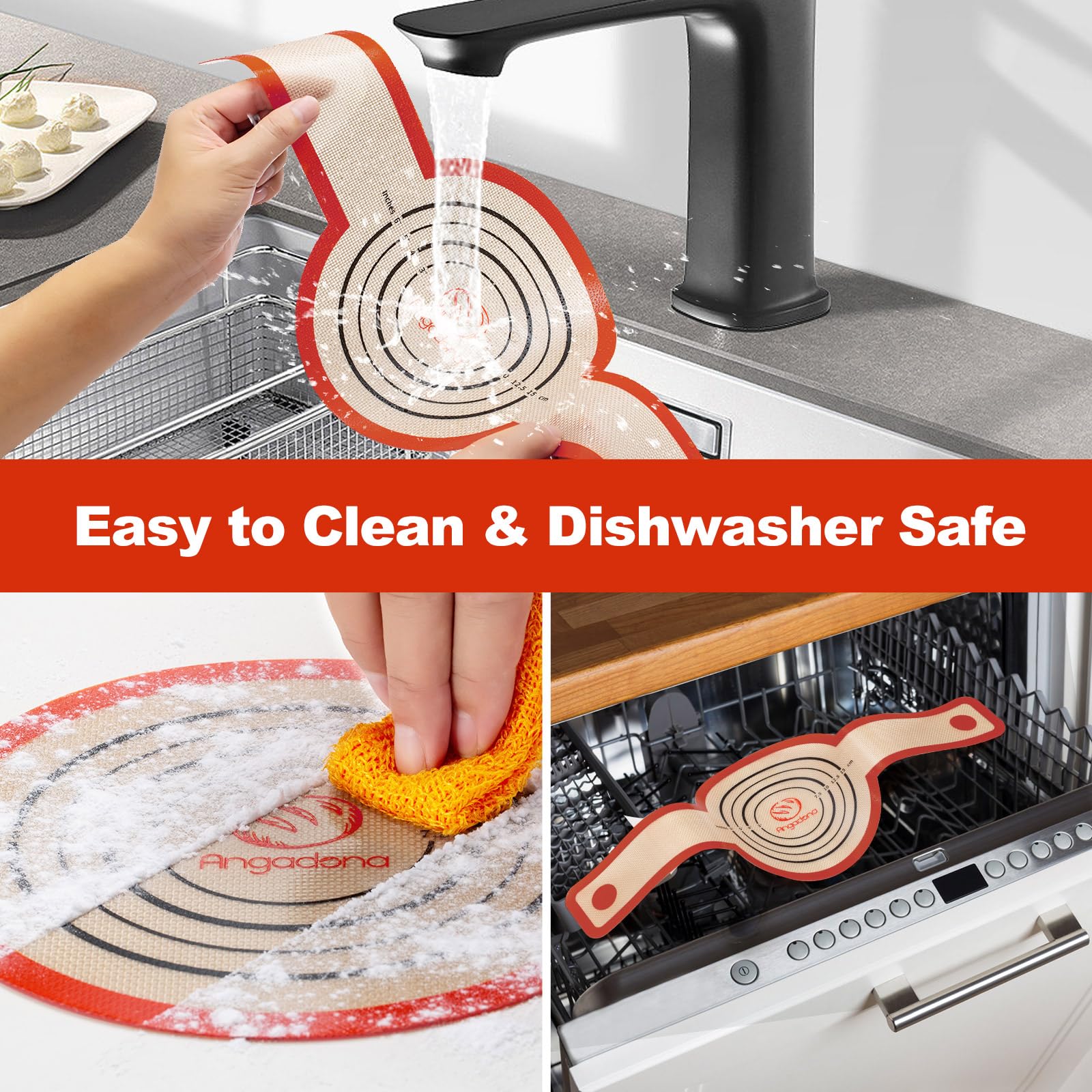 Silicone Bread Sling Oval And Round - Non-Stick & Easy Clean Reusable Oval Silicone Baking Mat For Dutch Oven. With Long Handles