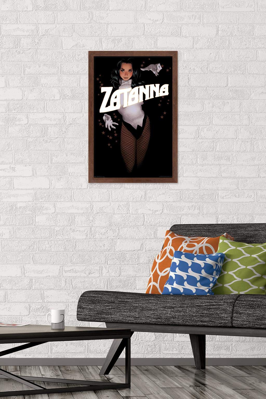 Trends International Dc Comics - Zantanna - Alex Ross Portrait Wall Poster, 14.725'' X 22.375'', Mahogany Framed Version