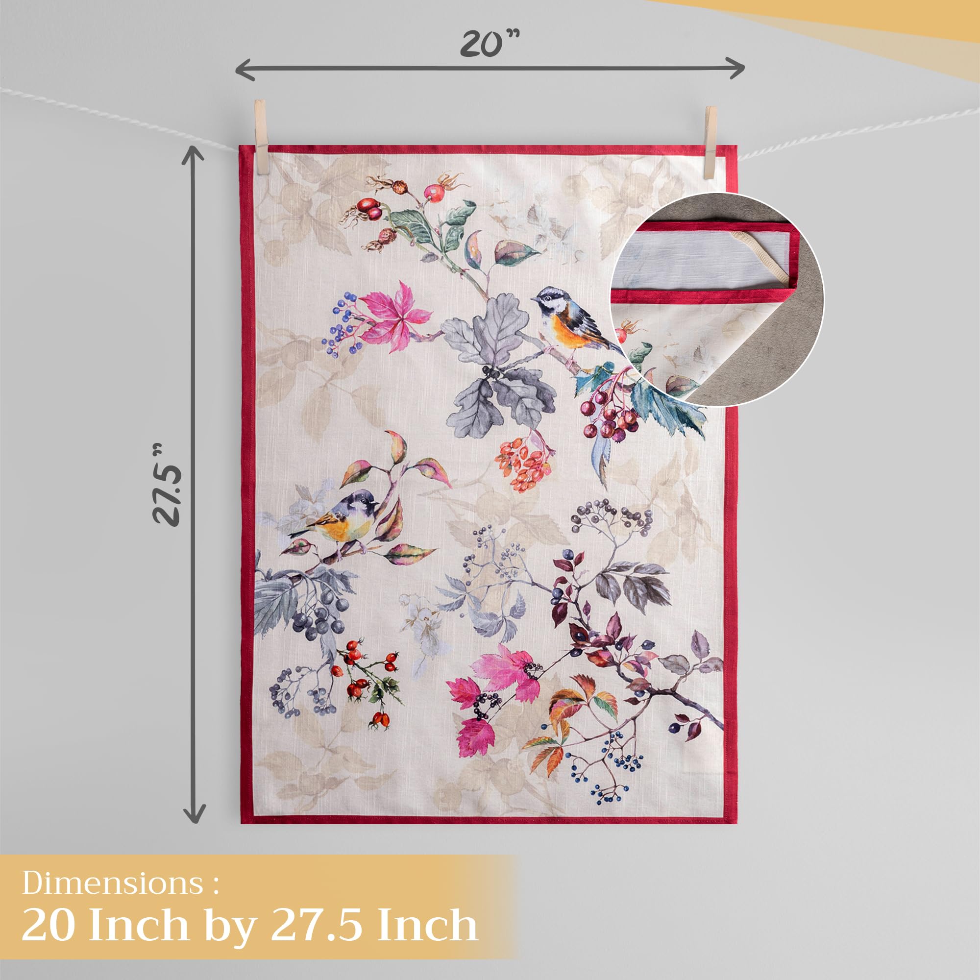 Maison D' Hermine Kitchen Towel 100% Cotton Quick Dry Cleaning Dishtowel For Gifts, Dining, Home, Wedding, Banquet, Buffet, Luxu