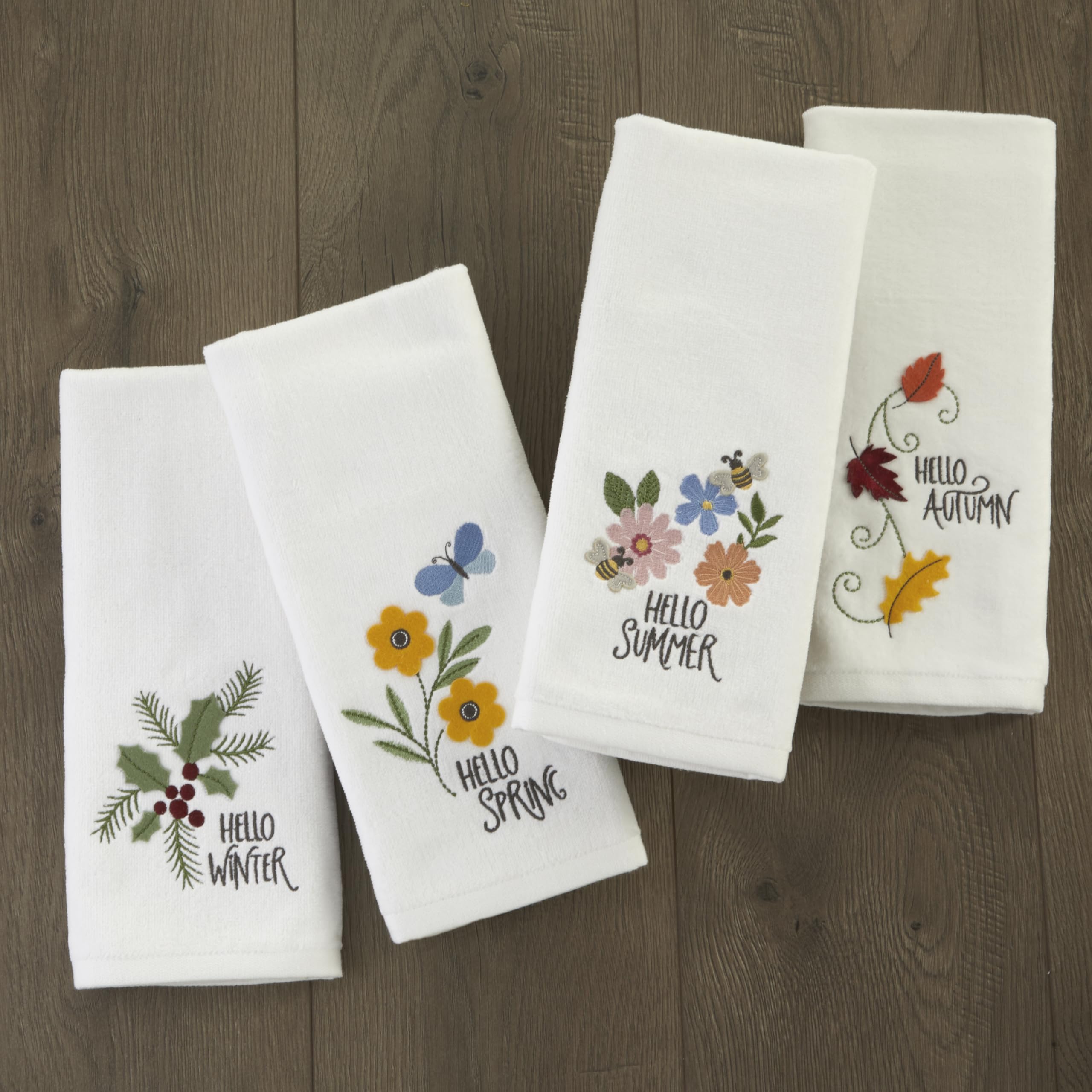 Skl Home Hello Winter Holly 3D Hand Towel Set
