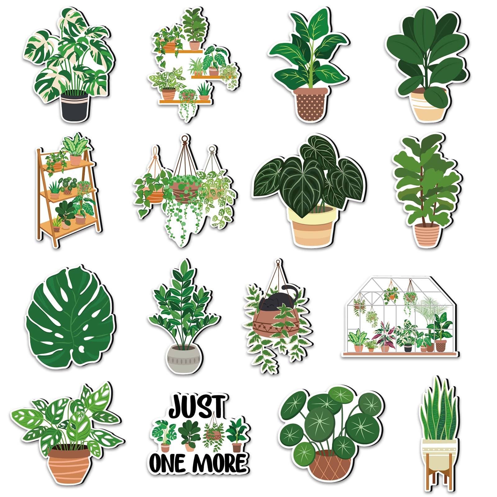 Huray Rayho Plant Fridge Magnets Cute Monstera Leaf House Refrigerator Magnets Decal Just One More Plant Signs Housewarming Gift