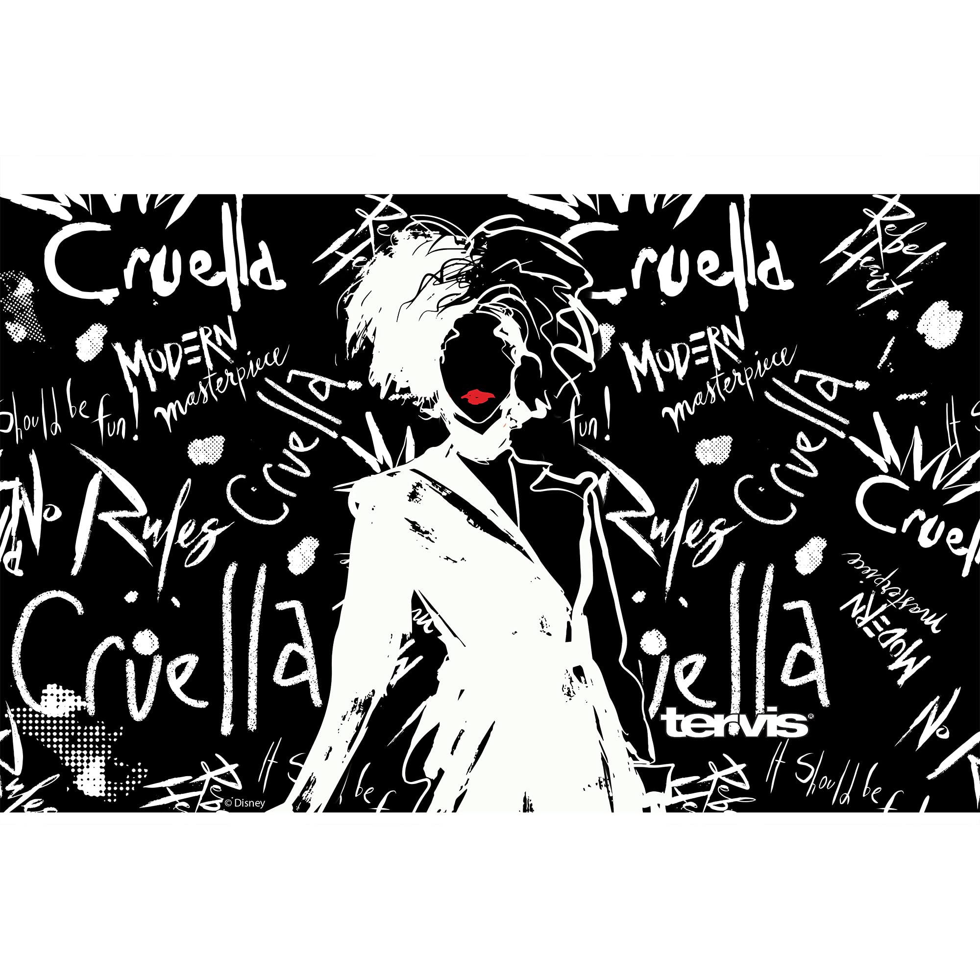 Tervis Disney Cruella Triple Walled Insulated Tumbler Travel Cup Keeps Drinks Cold & Hot, 20Oz Legacy, Live Action, 1 Count (Pac