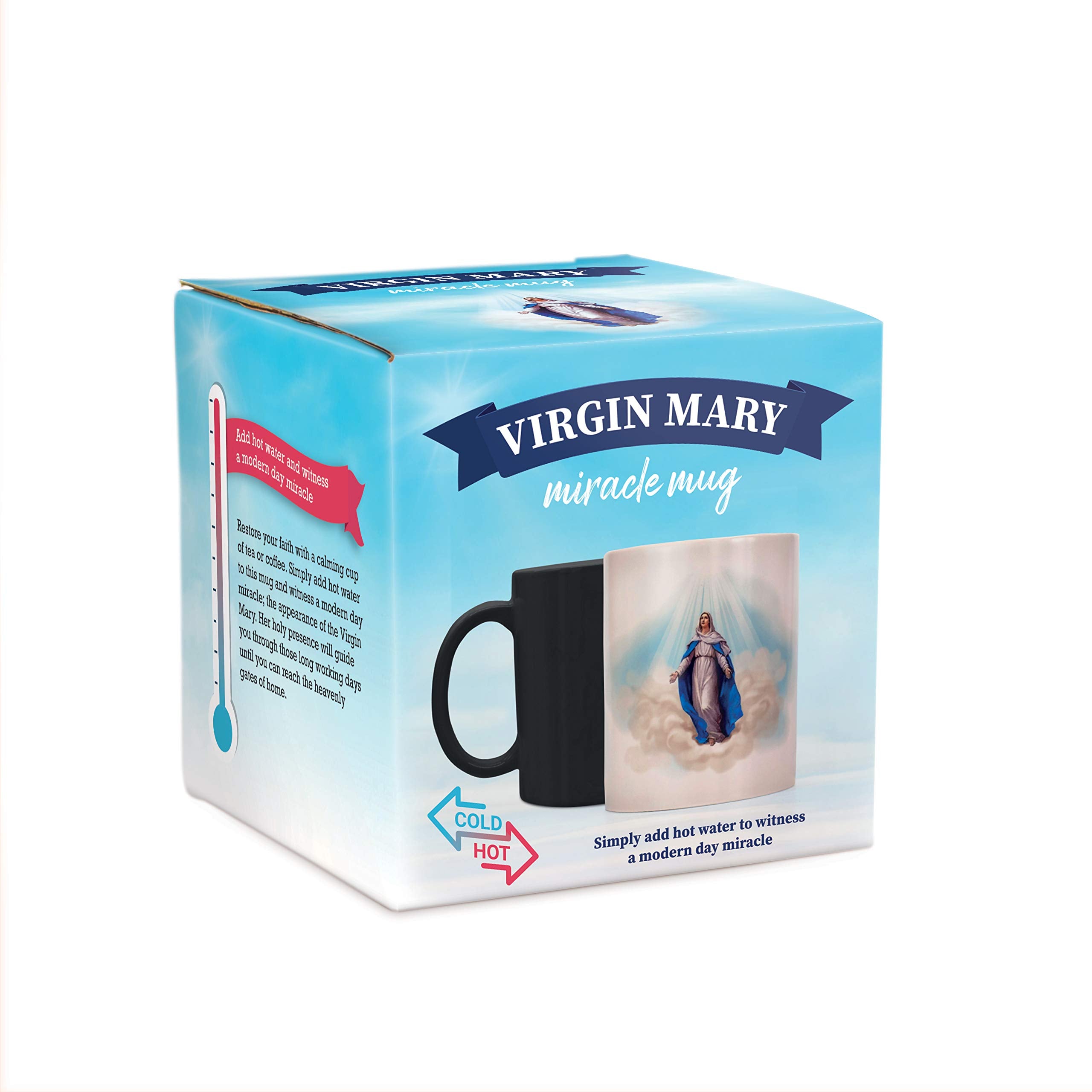 Virgin Mary Miracle Mug - Heat-Changing Mug - Food Safe Microwave Safe Dishwasher Safe Coffee Mug - 11.16 Fl Oz
