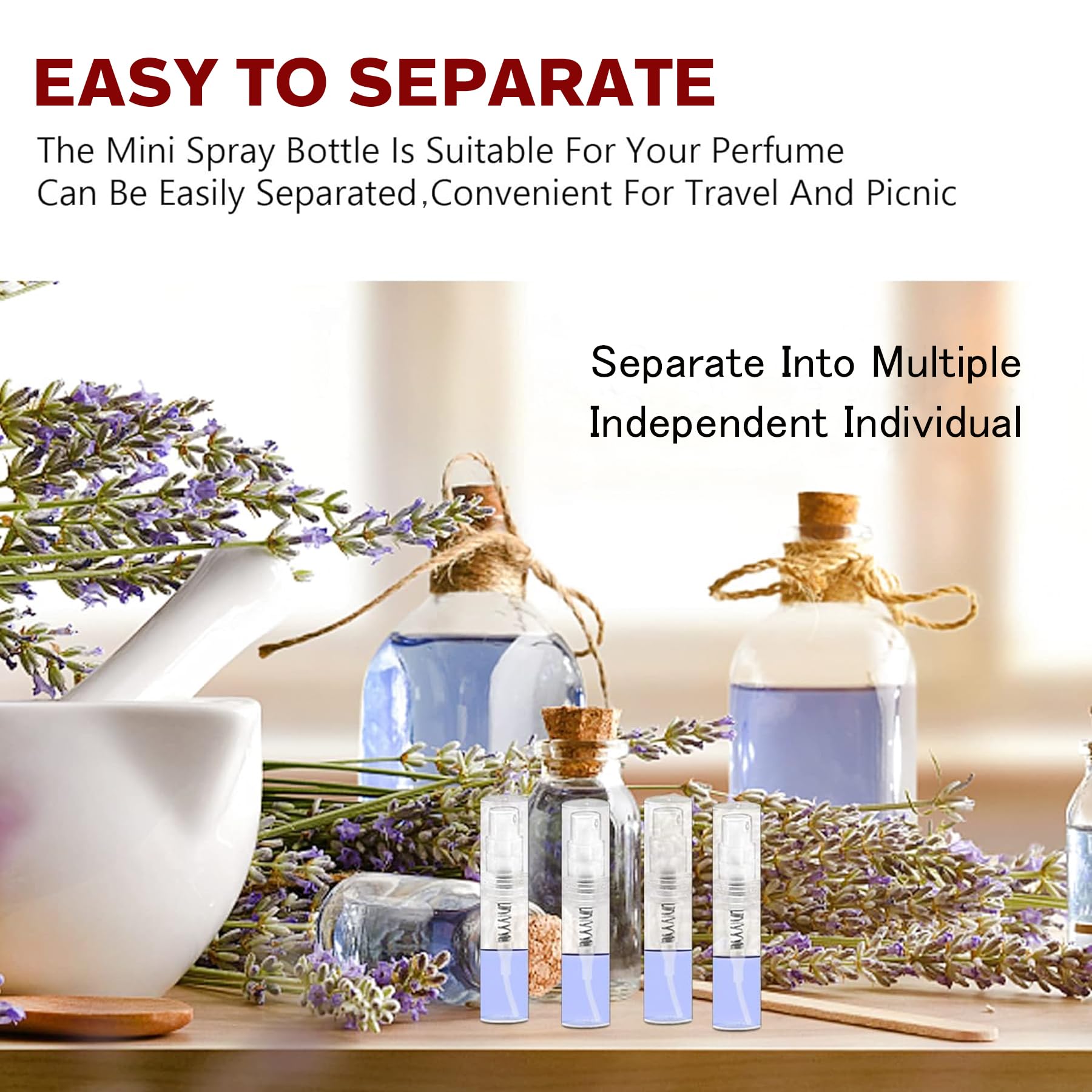 Csdtylh Mini Spray Bottle  Clear Plastic Empty Sample Containers  Fine Mist Refillable Portable Cute Perfume Mouthwash Atomizer for Cleaning  Travel  Essential Oils  Perfume(120  2ml)