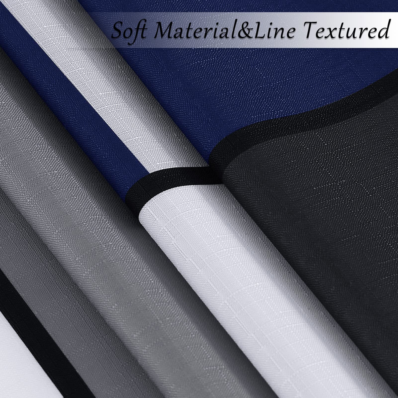 Blue Shower Curtain Set with Hooks Blue and White Morden Shower Curtains for Bathroom Fabric Grey Shower Curtain Abstract Geometric Bath Curtains Decorative Gray Shower Curtain Water Repellent 72x72