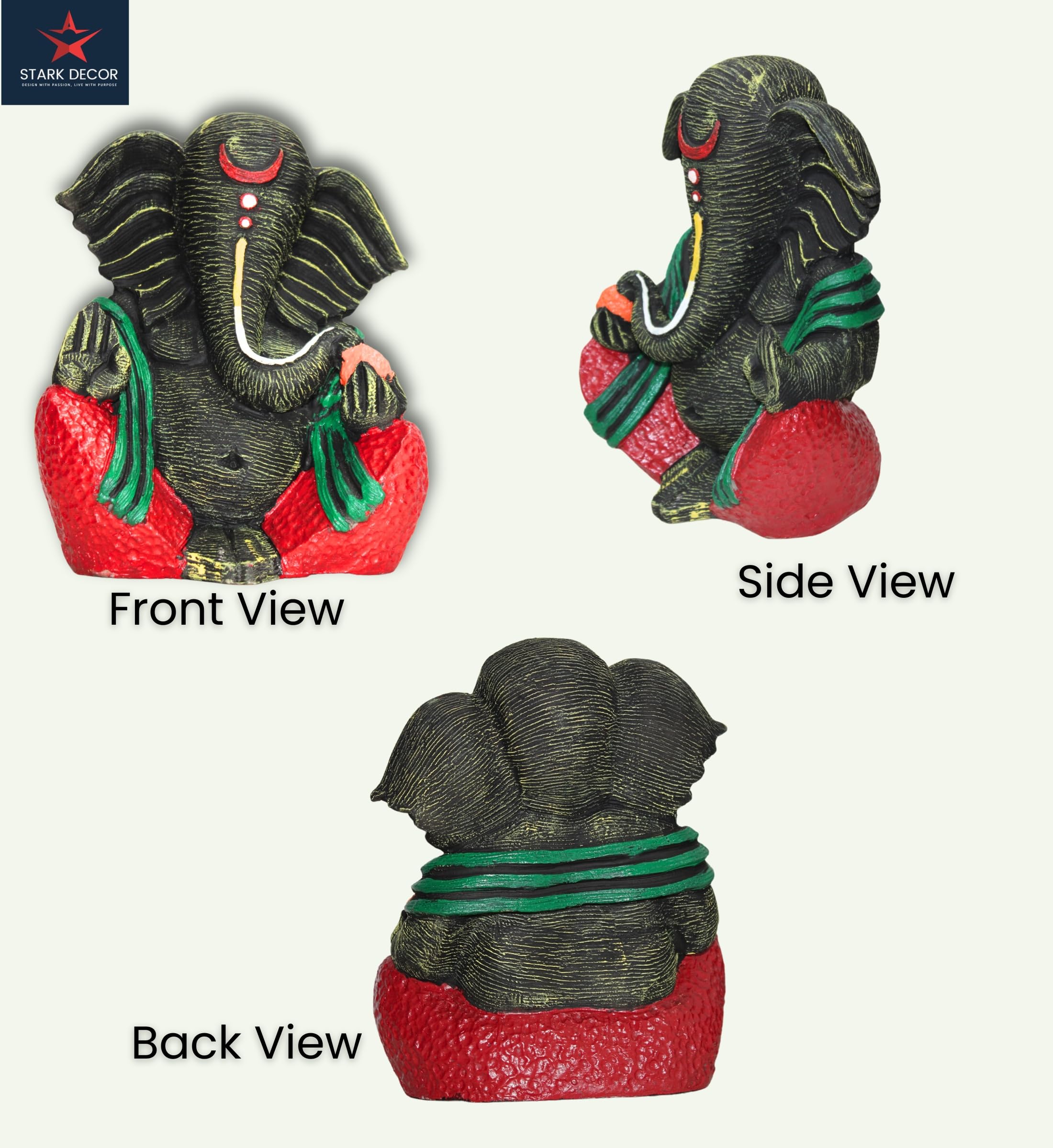 Stark Dcor Timeless Ganesh Splendor Standganpati Idol For Home Decor Puja Lord Ganesh Statue Gift For Office Desk Puja Room Figu