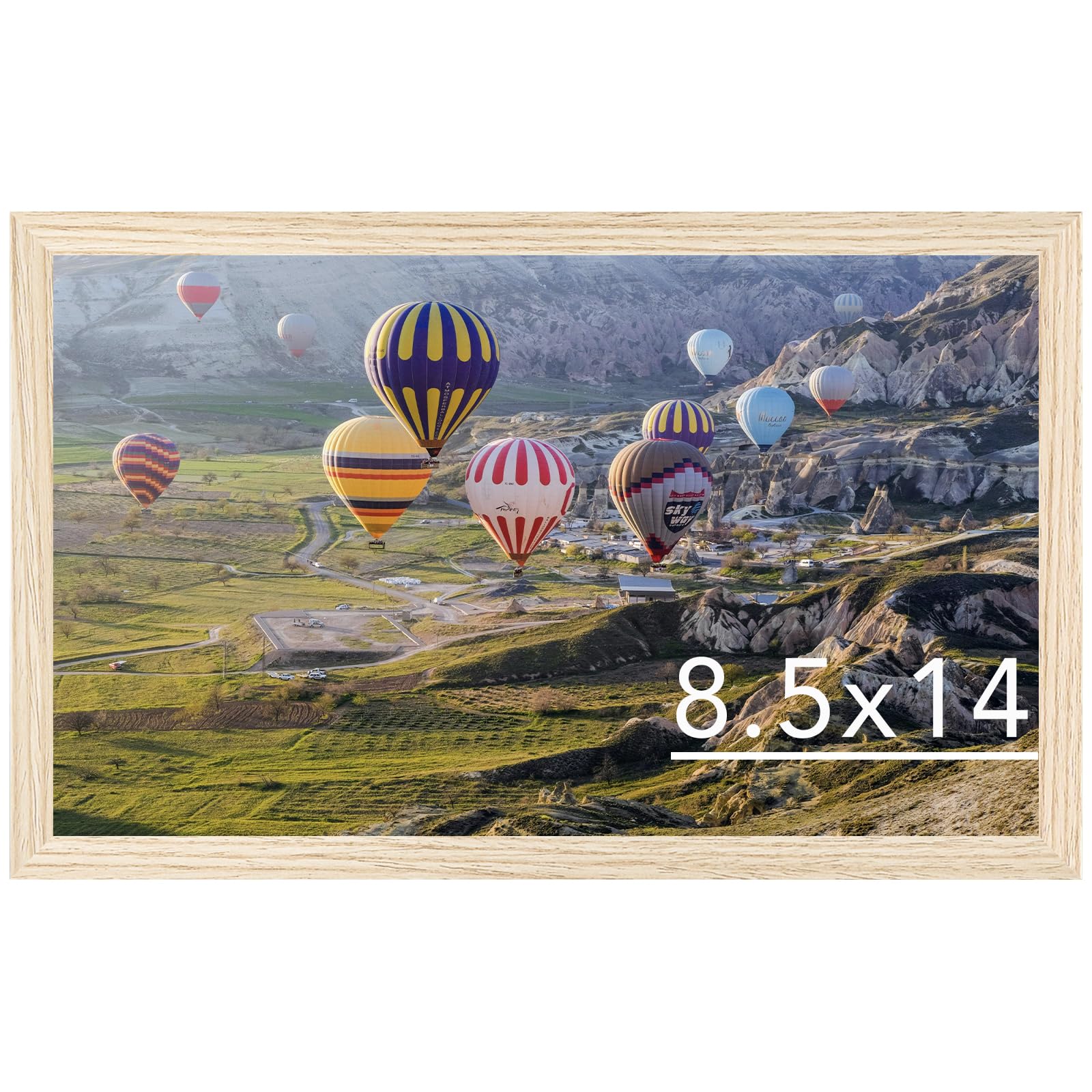 JCJMY 8.5x14 Picture Frame for Wall Hanging, Wall Mounting Horizontally or Vertically, 8.5 x 14 Wall Gallery Poster Photo Frame 