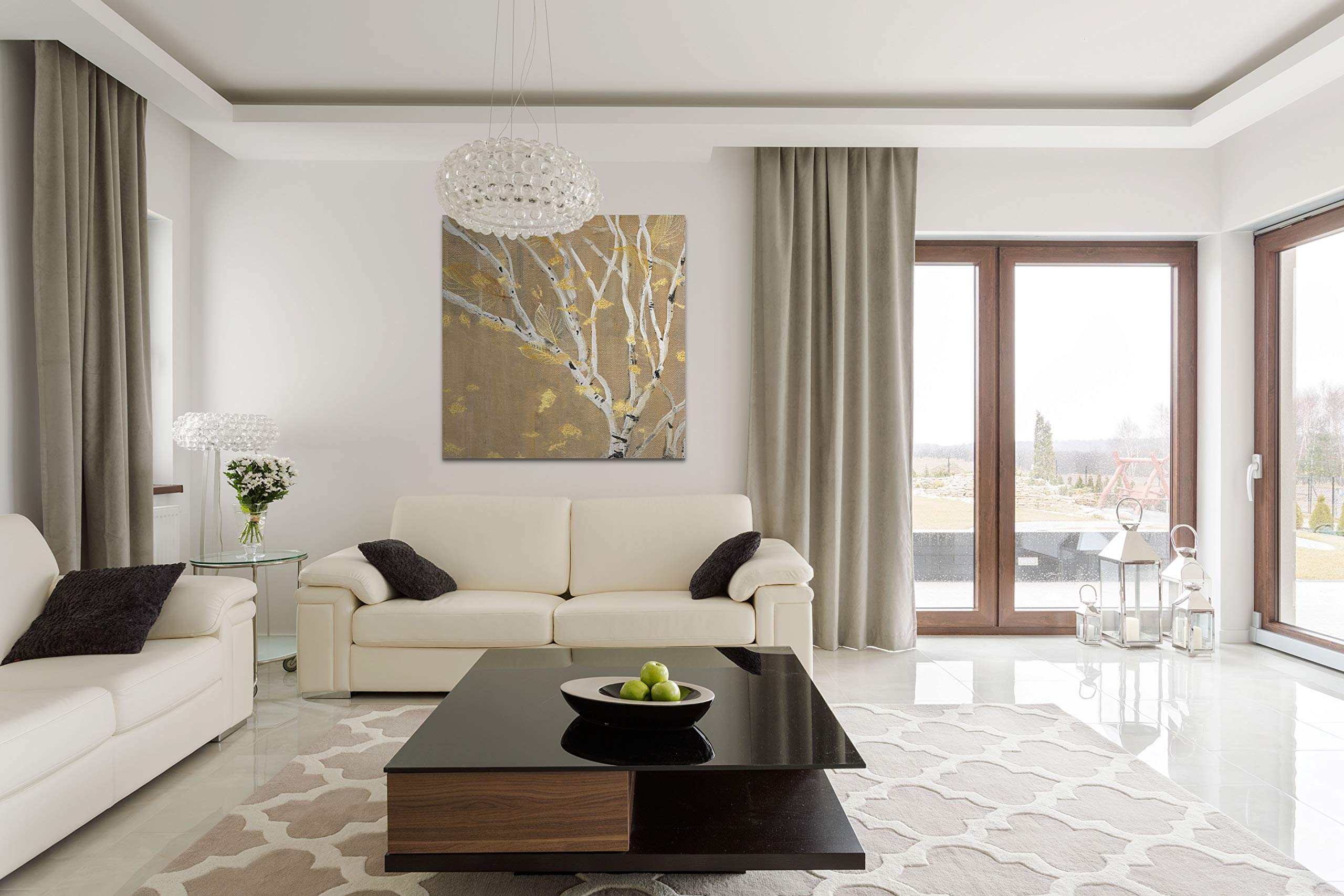 Wexford Home Birch Wood Iii Gallery Wrapped Canvas Wall Art, 32X32