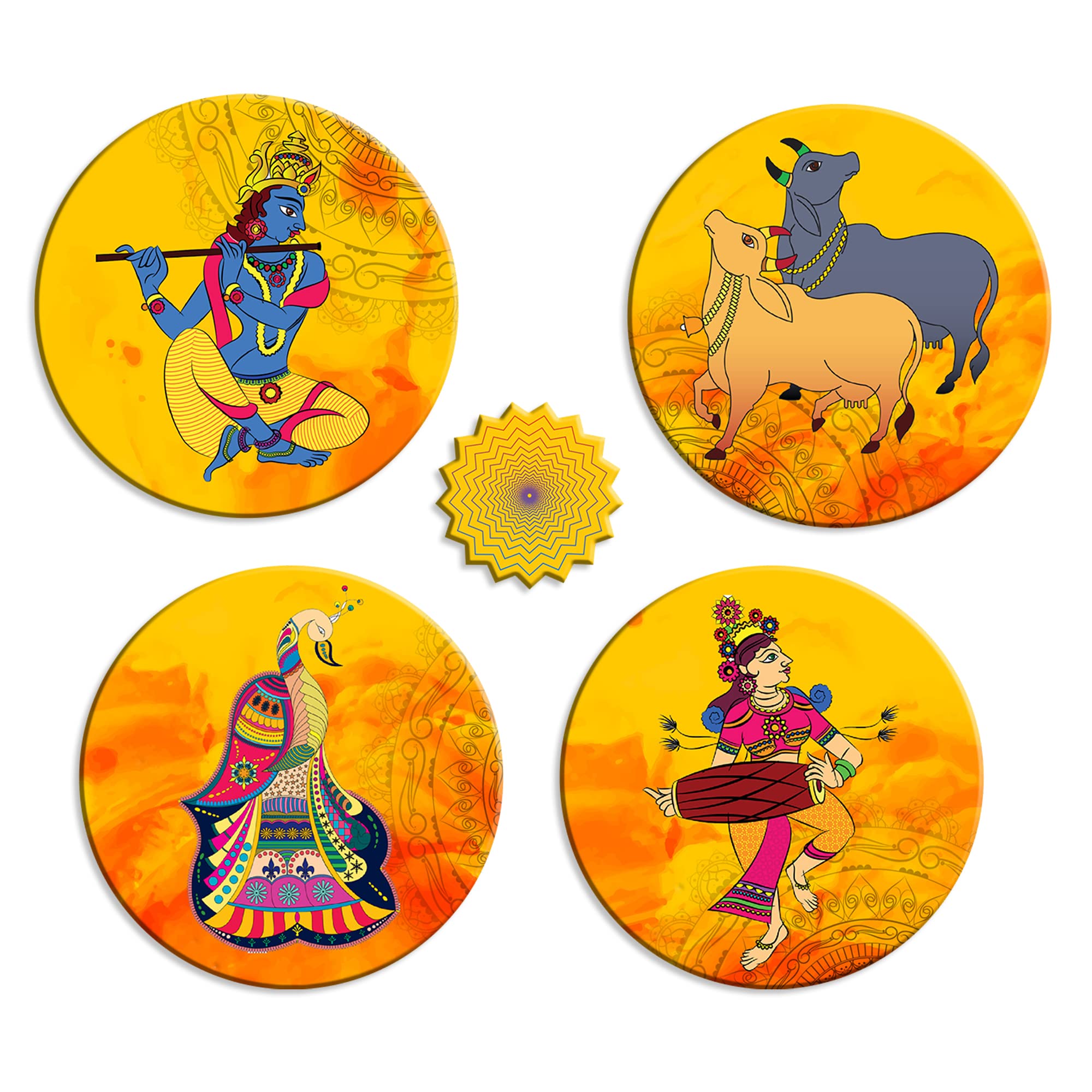 Artvibes Wall and Door Hanging for HomeDecor| Office| Gift| Bedroom| LivingRoom, Wall Decoration (WH_5215N)( Multi 5)