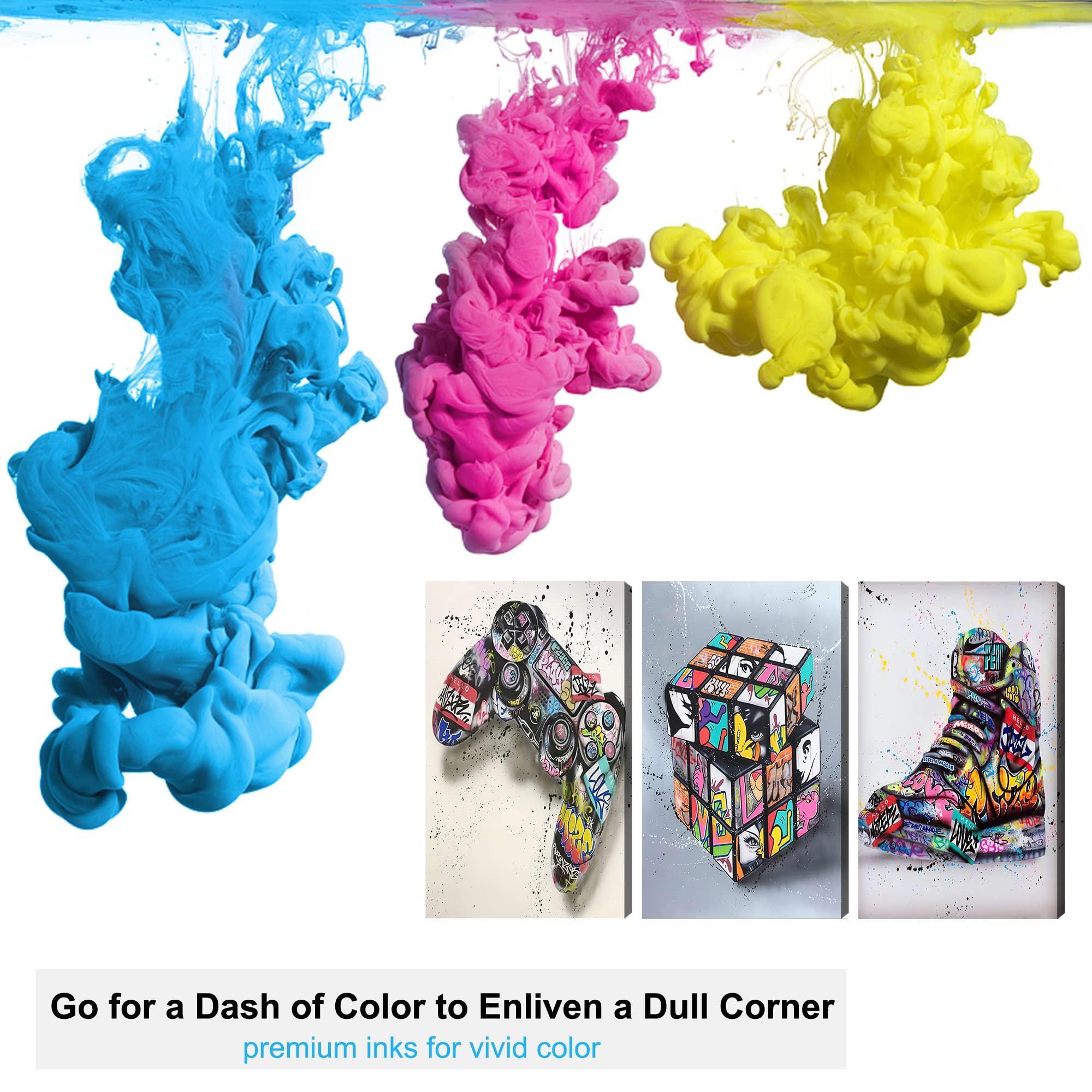 Multi Panel Graffiti Canvas Wall Art - 3 Piece Graffiti Pop Street Art Canvas Prints For Wall Decor, Cool Graffiti Framed Artwor