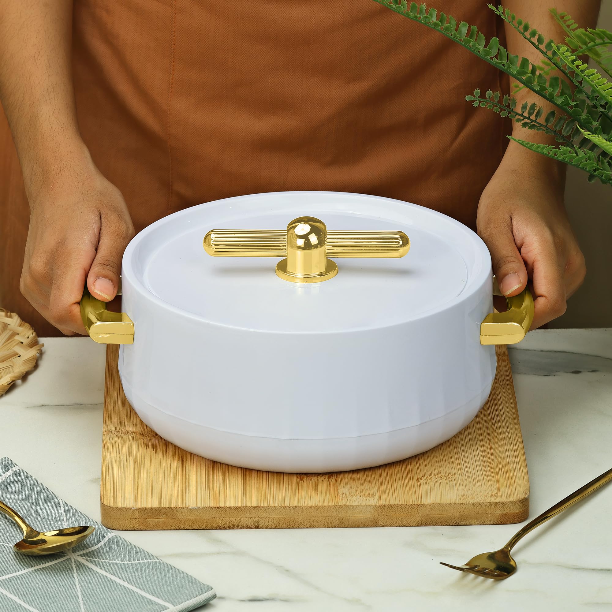 Selvel Giving Shape To Life! Elegance Inner Steel Casserole Set Of 3 (1700Ml, 1200Ml, 600Ml) |Bpa Free|Advanced P.U. Insulation|