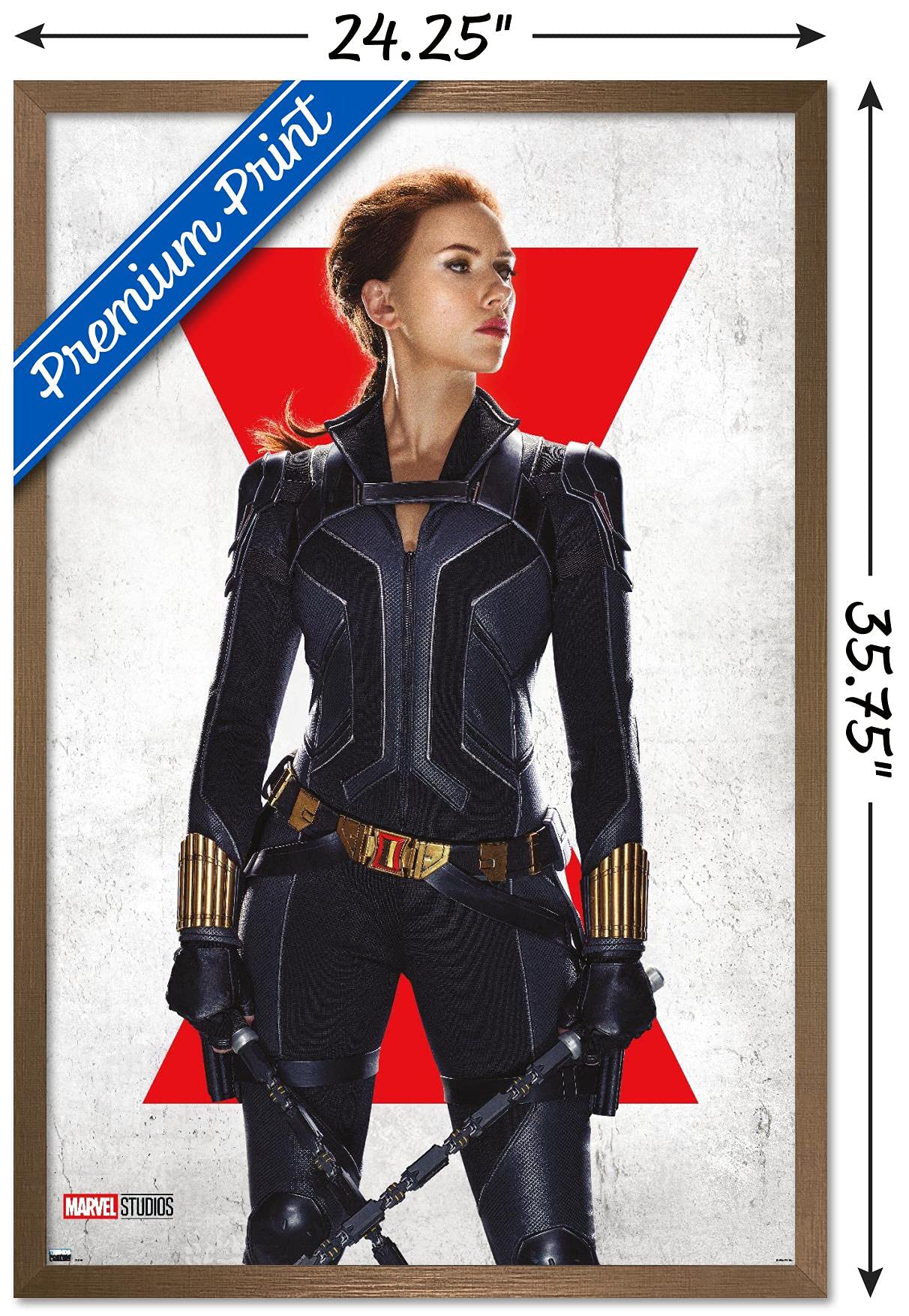 Trends International Marvel Black Widow - Black Widow One Sheet Wall Poster, 22.37'' X 34.00'', Bronze Framed Version