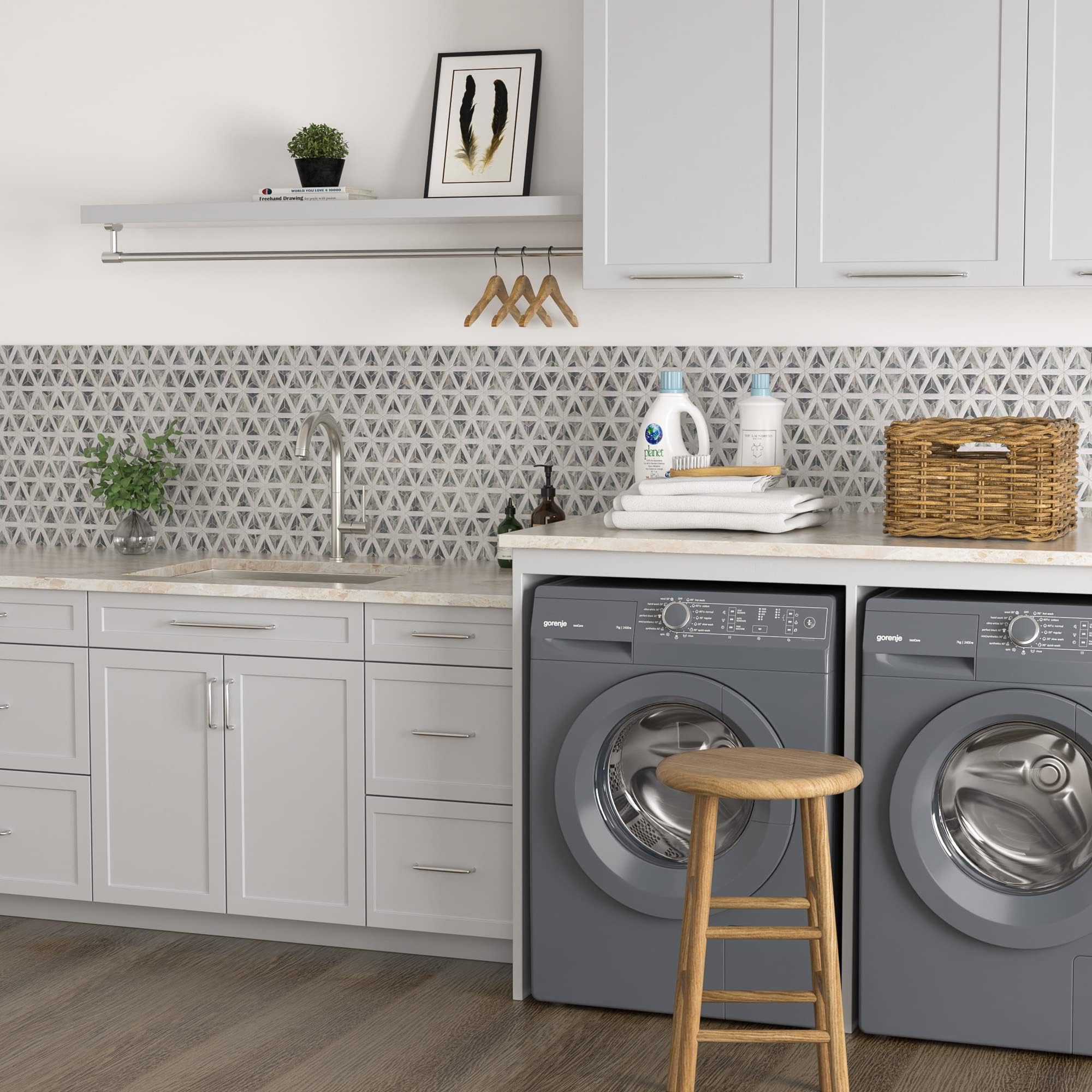 Kichae 12 Deep Laundry Sink Undermount - 24 Inch Laundry Sink Undermount Utility Sink Stainless Steel Single Bowl Under Counter