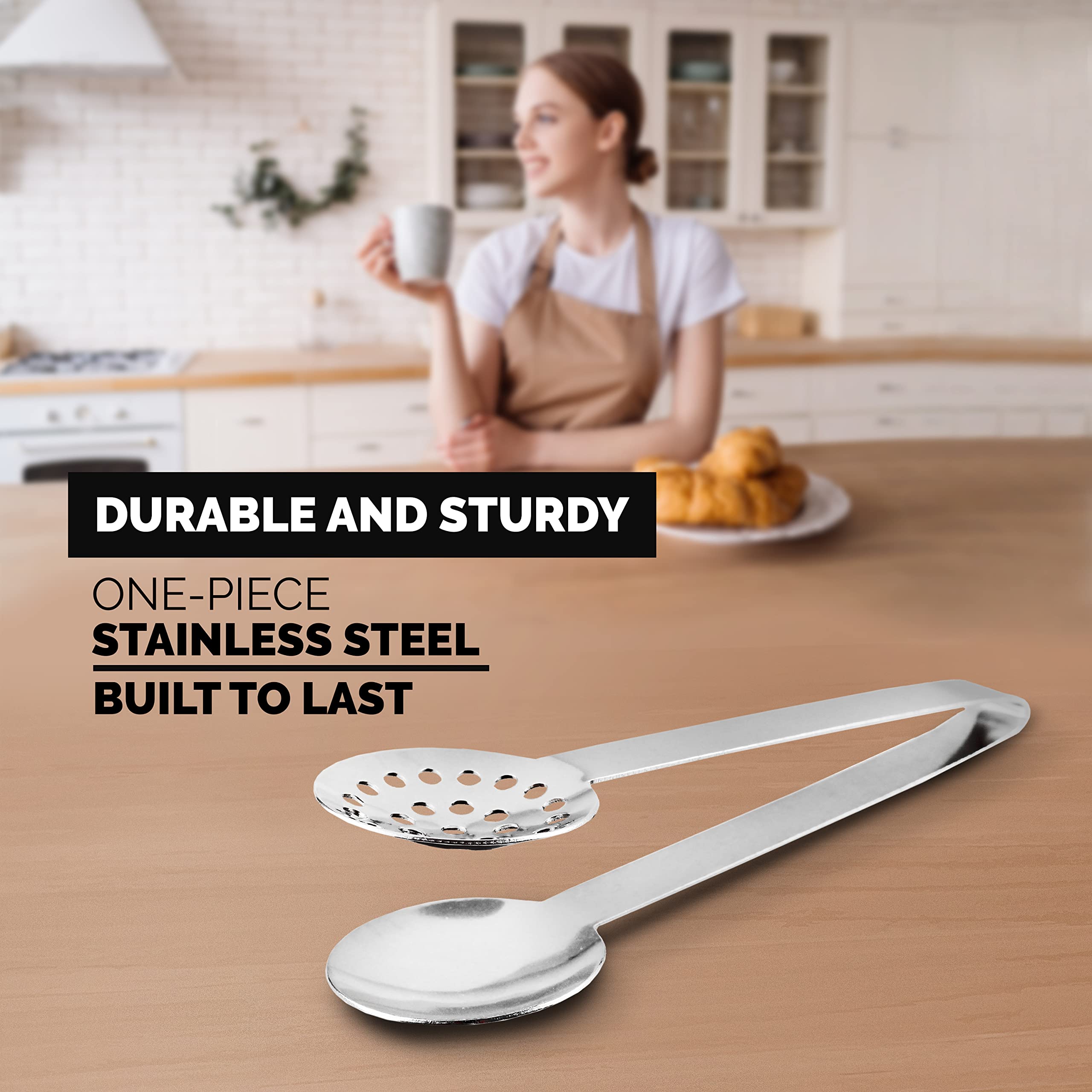 Orblue Stainless Steel Tea-Long-Handled-Strainers 1-Pack
