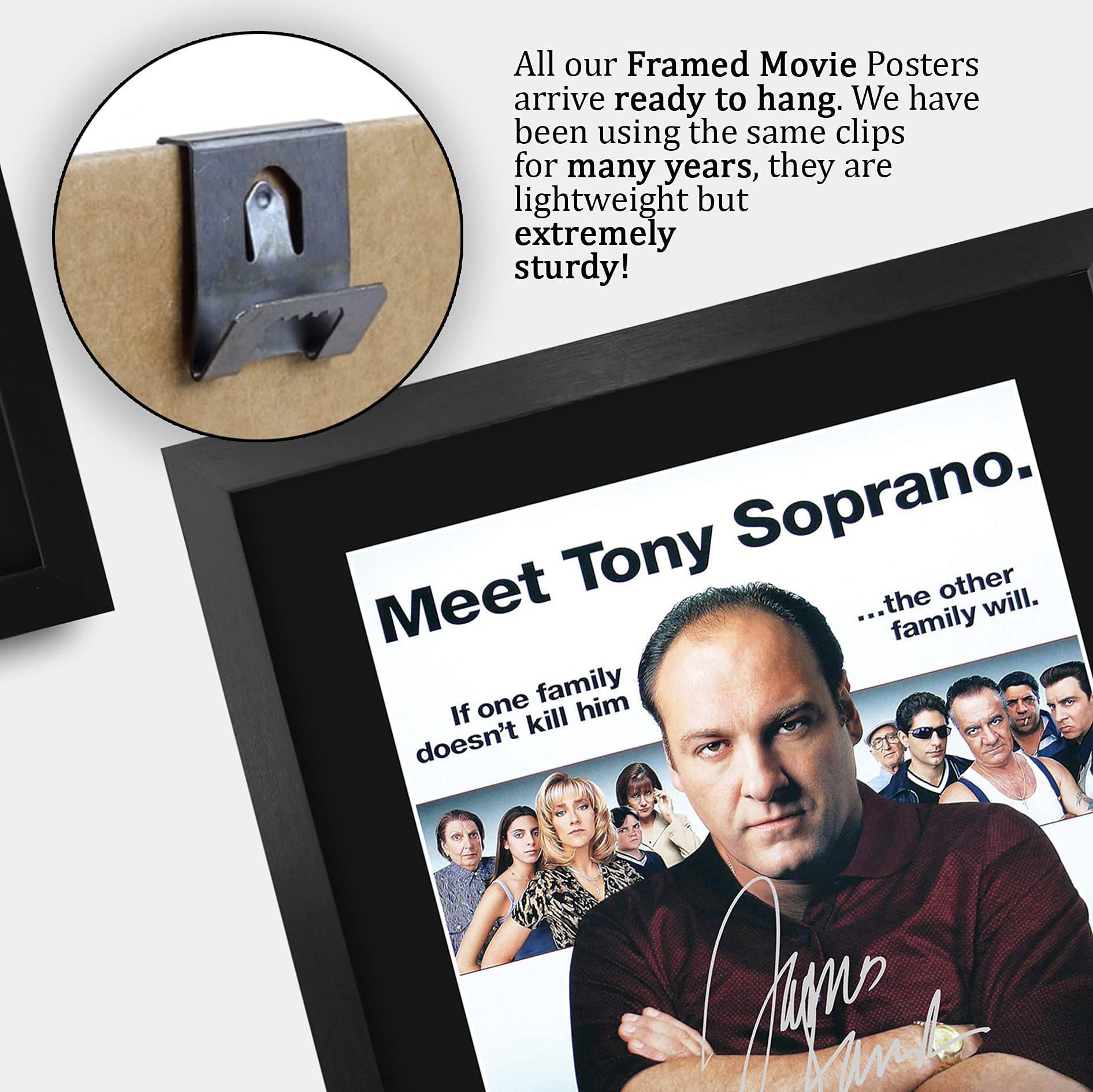 Hwc Trading The Sopranos Tv Series Poster The Cast Signed 16 X 12 Inch Framed Gift Printed Autograph Film Print Photo Picture Di