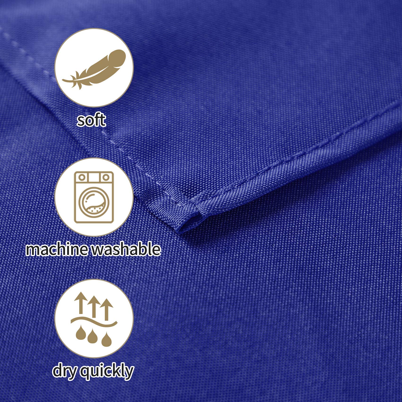 25Pcs Polyester Cloth Napkins - 20 X 20 Inch Royal Blue Dinner Washable Napkins With Hemmed Edges For Restaurant/Wedding/Hotel(2