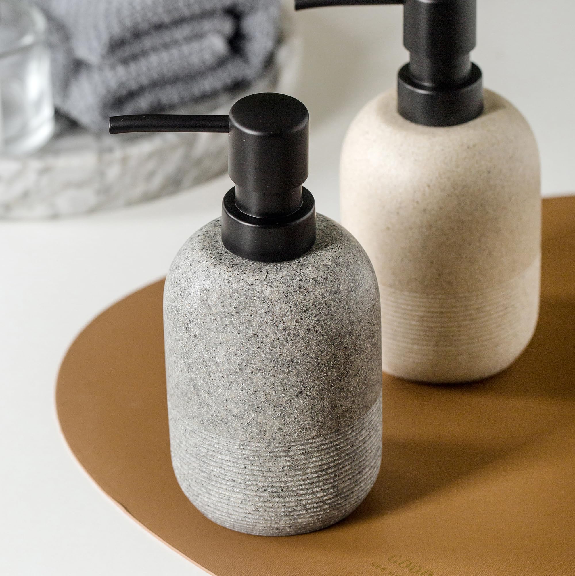 Galdal Soap Dispenser Grey,Hand Soap Lotion Dispenser For Bathroom Countertop,Soap Dispenser For Kitchen Sink.