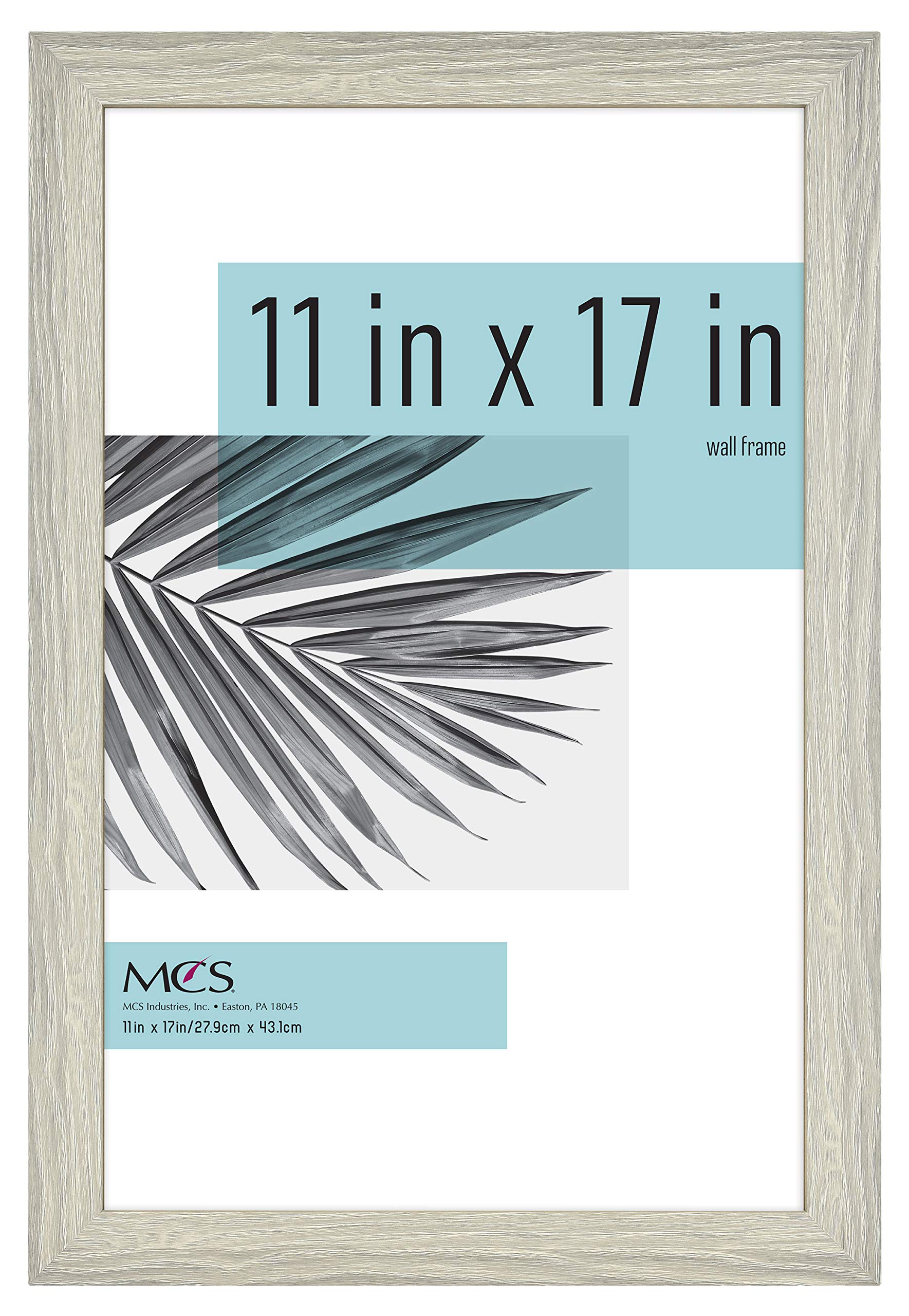 MCS Studio Gallery 11x17 Picture Frame Gray Woodgrain, Rectangle Photo Frame for Photos, Posters & Art Prints (1-Pack)