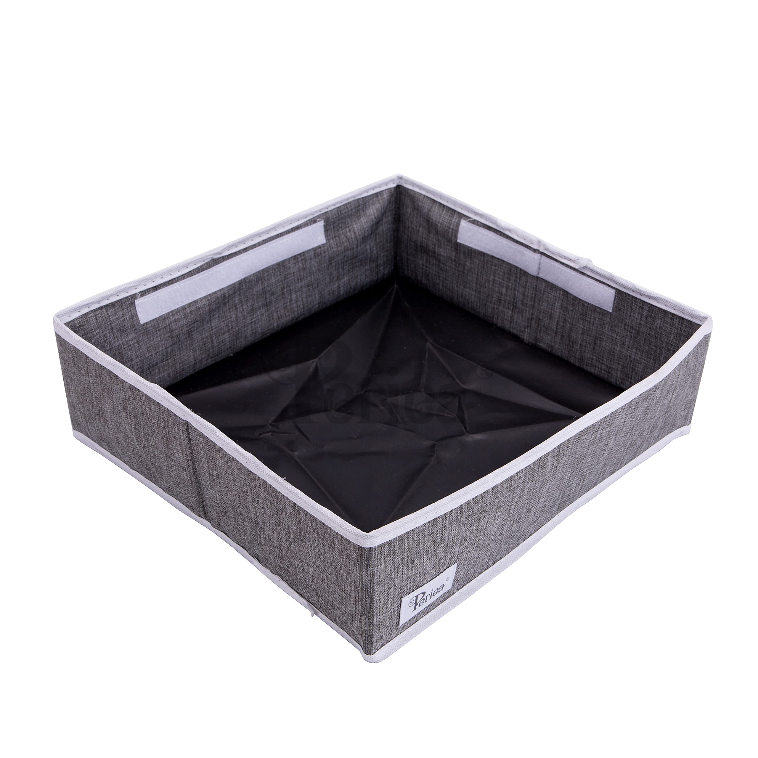 Periea Drawer Organizer Bedroom Underwear 30 Cell 'Fosy' (Premium, Silver Grey with White Piping)