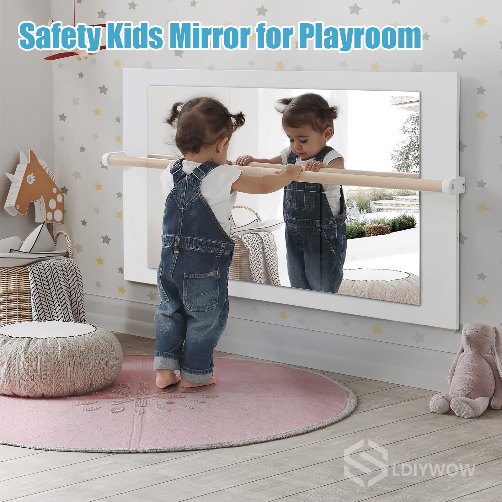 Sldiywow Shatterproof Full Length Wall Mirror Tiles, 8Pcsx12 X12 Acrylic Full Body Mirror Tiles For Bedroom, Non Glass Safety Mi