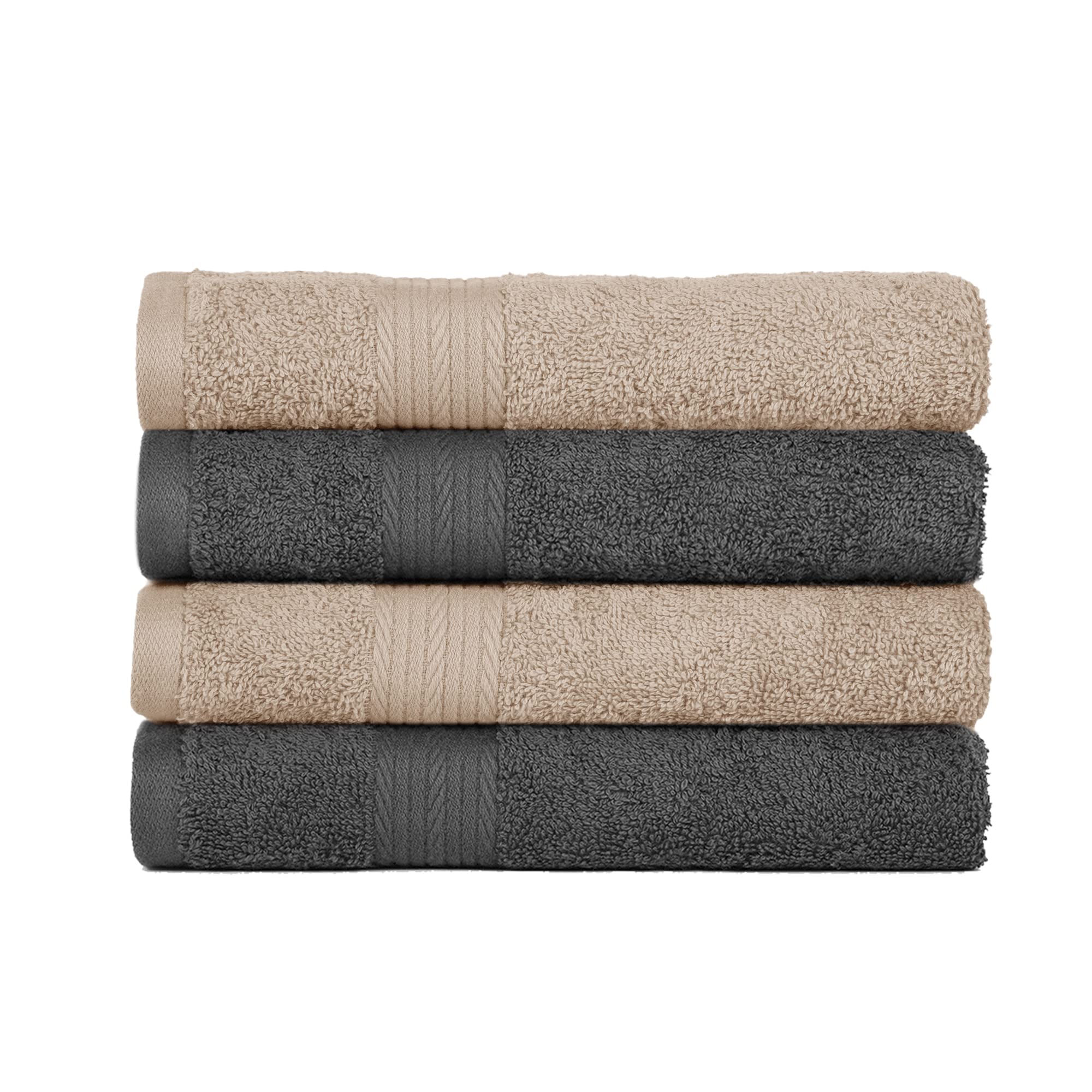 Ample Decor Wash Cloths Pack Of 20 100% Cotton 600 Gsm Oeko Tex Certified Face Towels, Quick Drying Solid Construction Absorbent