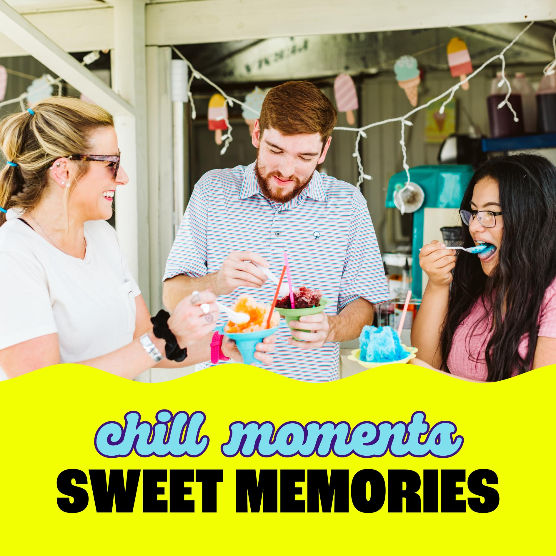 Hawaiian Shaved Ice S900A Shaved Ice and Snow Cone Machine with 6 Flavor Syrup Pack and Accessories