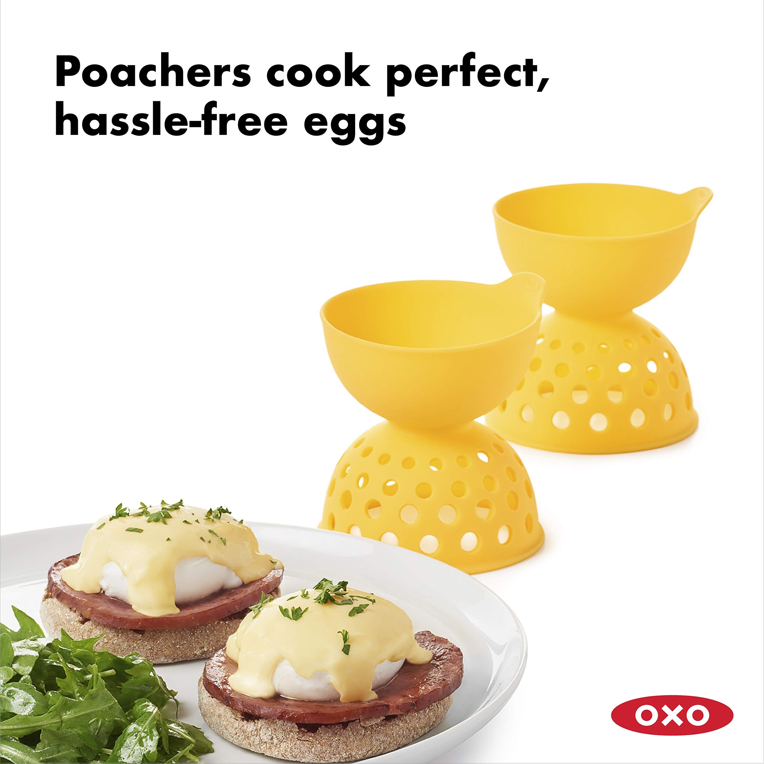 Oxo Good Grips Silicone Egg Poachers (Set Of 2),Yellow