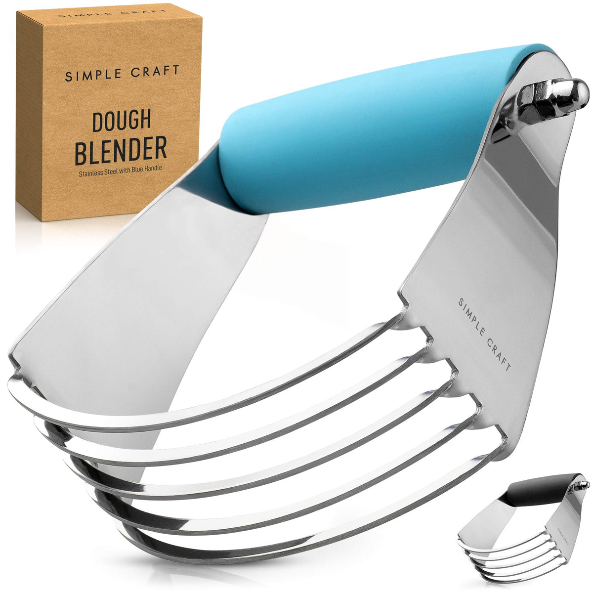 Simple Craft Pastry Cutter For Baking - Stainless Steel Pastry Blender Tool With Comfortable Grip Handle - Heavy Duty Dough Cutt