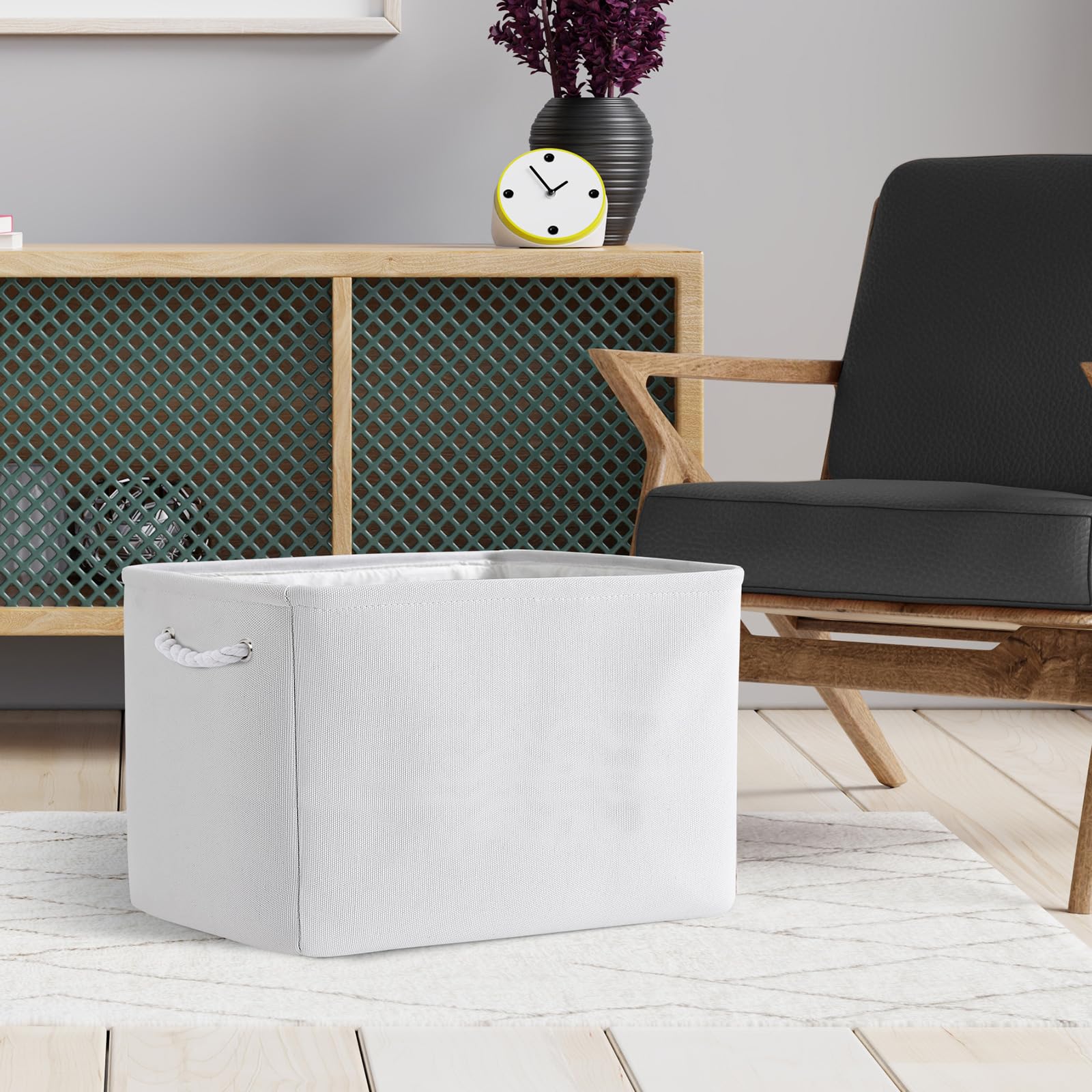 Thewarmhome Organization And Storage Basket For Shelves - Extra Jumbo 3 Pack 20.5X15.8X13.8 Inch Cube Storage Bins For Toy Close