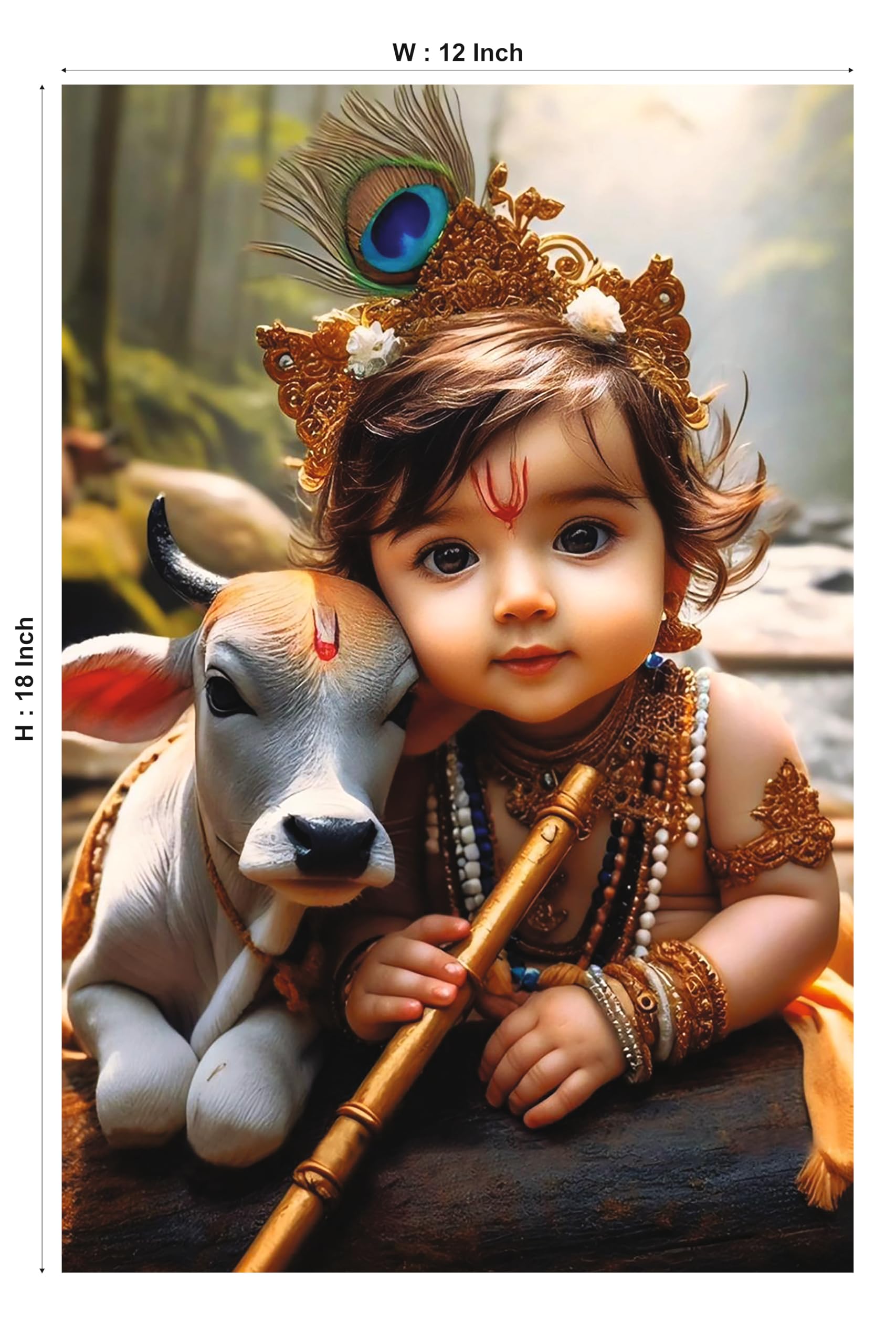 Graphic Word _Religious God Poster Size 12 X 18 Inch (Design 8)