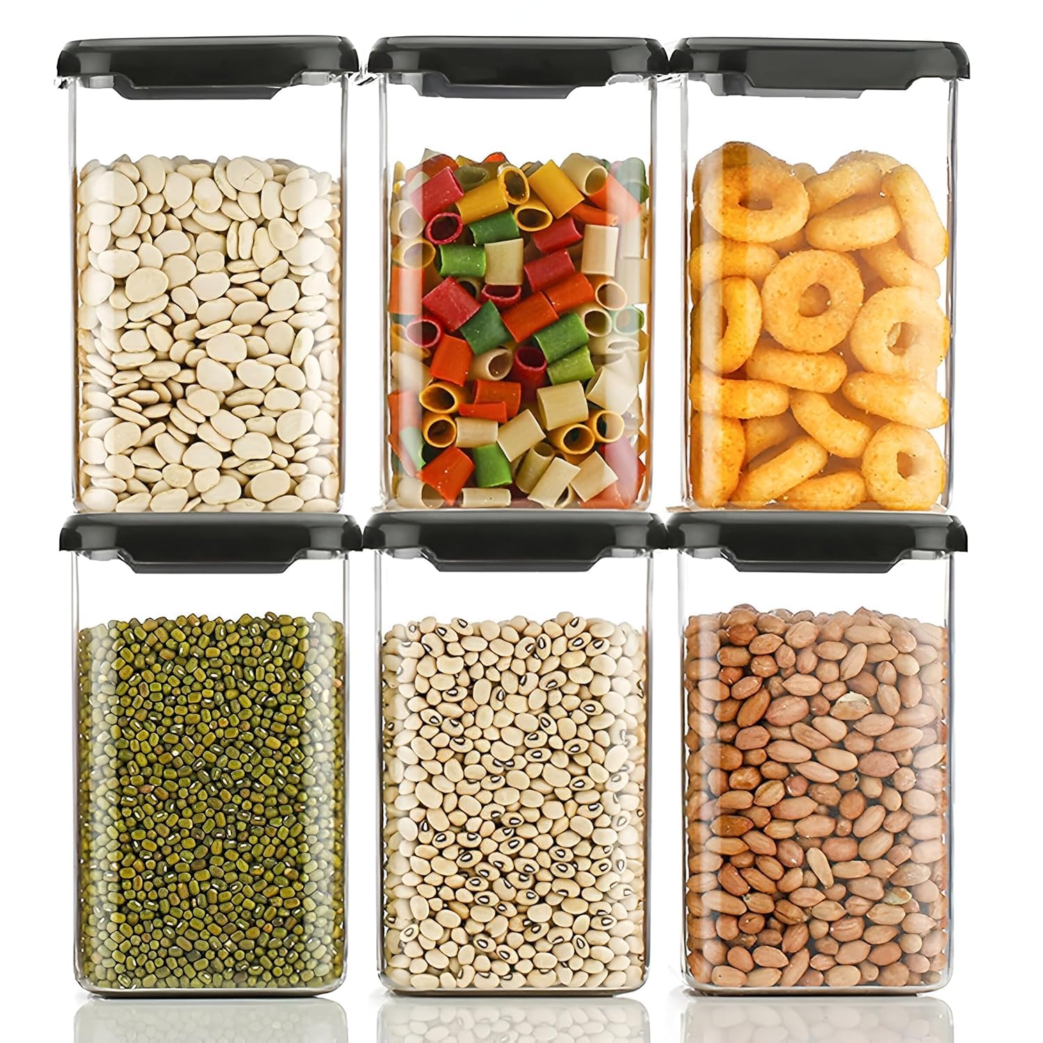 Home Plastic Storage Jar & Container Set AirTight Bpa Free Modular Containers For Kitchen Storage Kitchen Organizer & Kitchen S