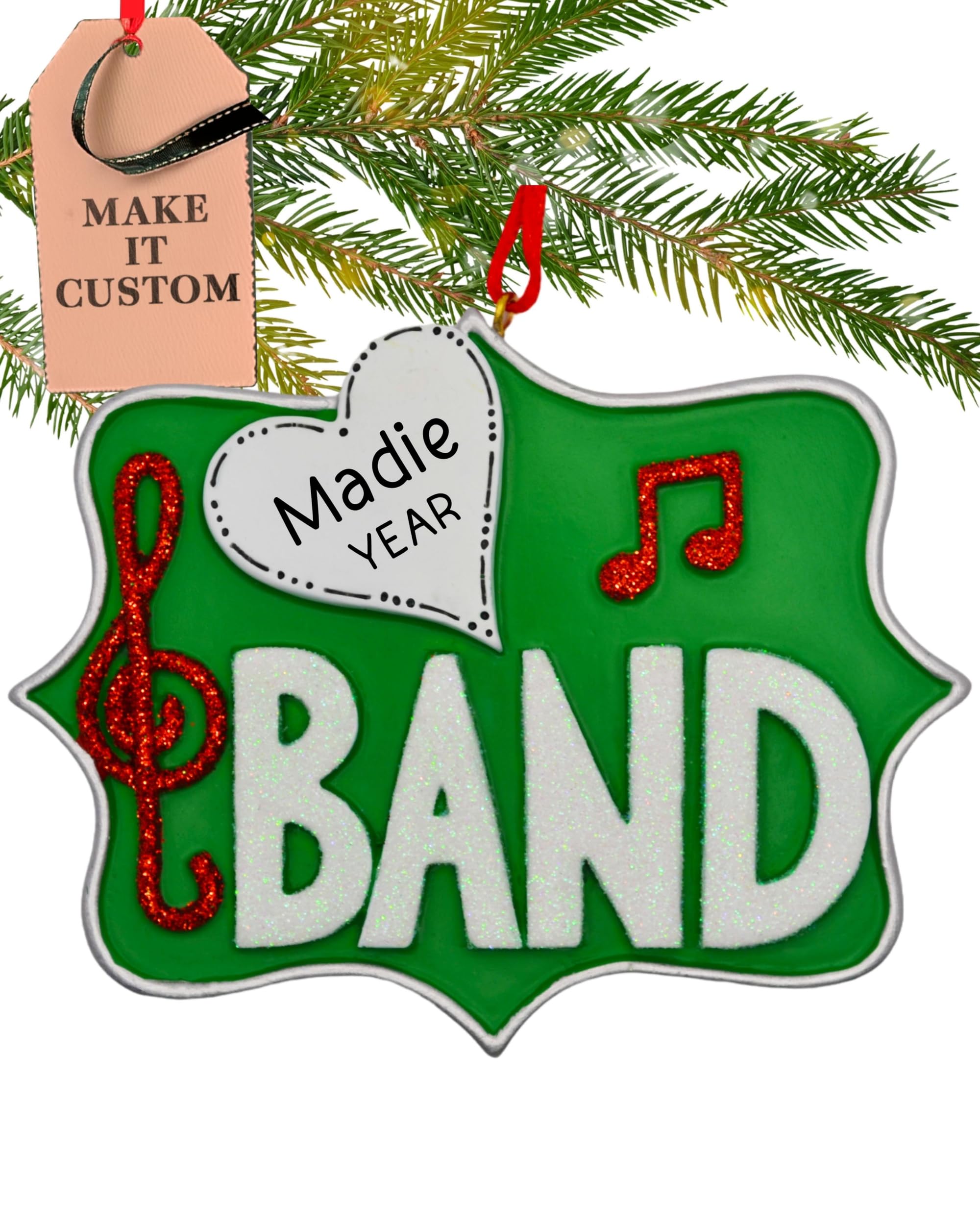 Personalized Marching Band Ornament 2025 | Free 24h Customization | Laser Engraved Musical Christmas Ornaments for Tree | Custom